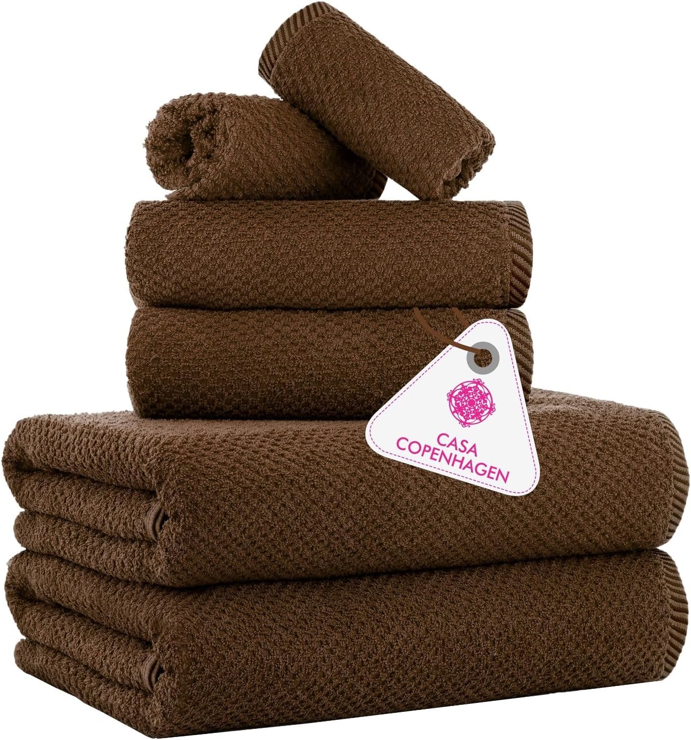 CASA COPENHAGEN Popcorn Towel Set 6 Pieces