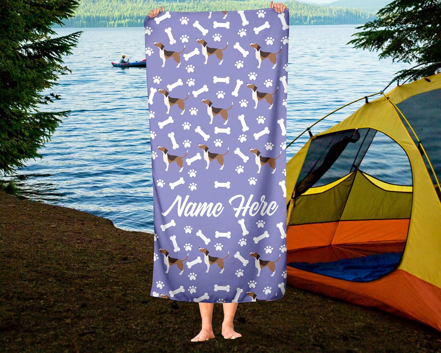 Personalized Beagle Face Beach Towels for Adults and Kids