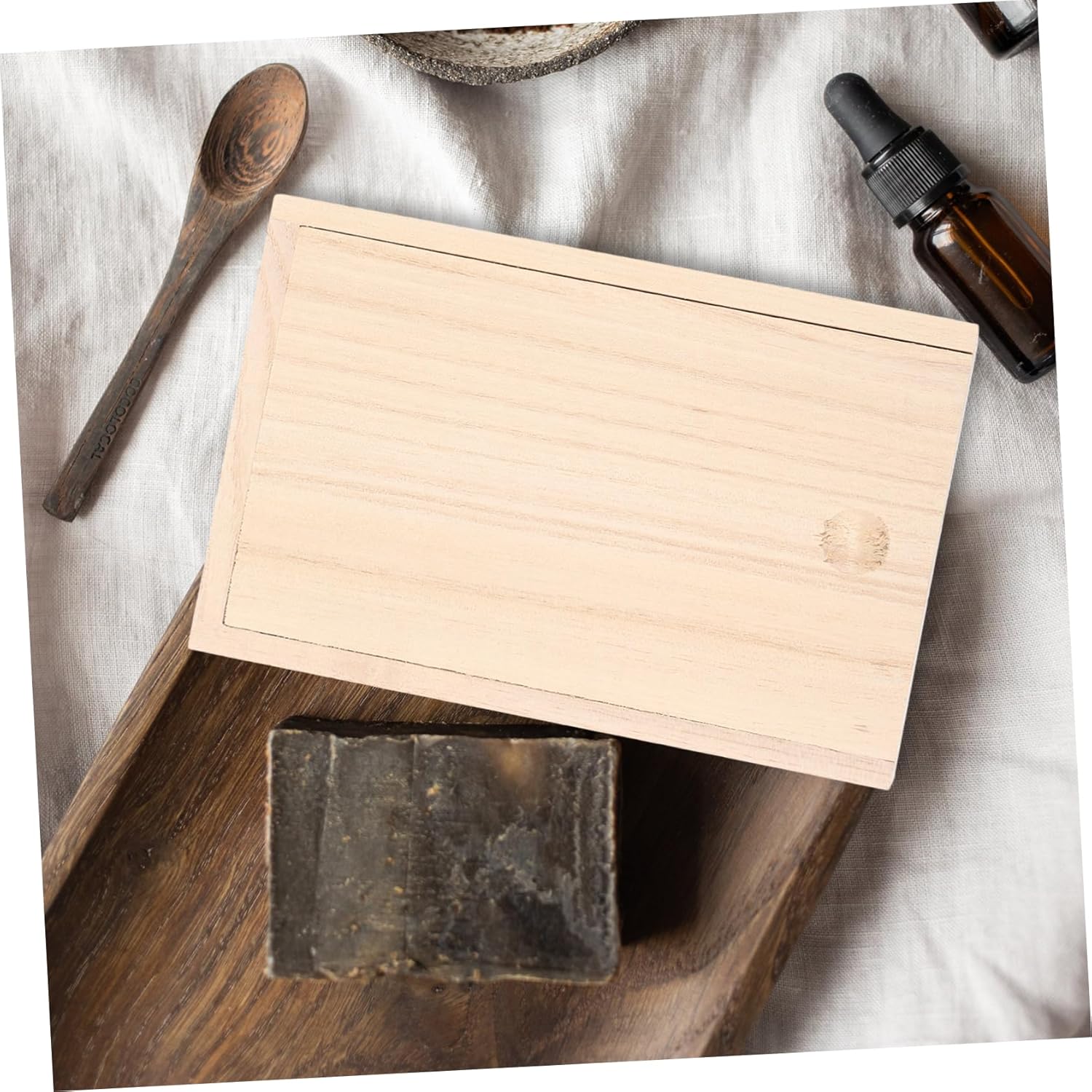 PRETYZOOM Wooden Soap Holder Multi-Functional Storage Dish