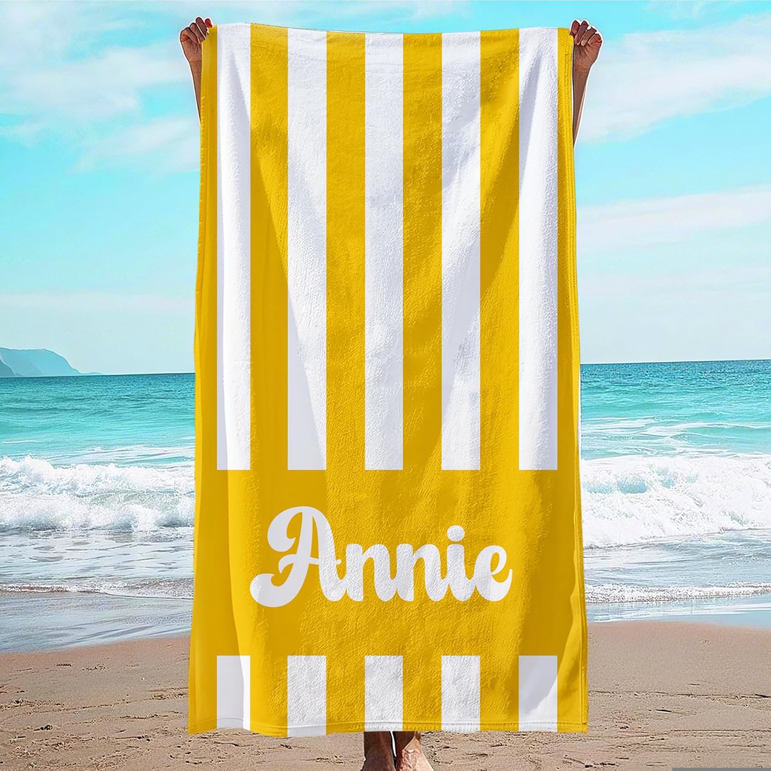 Custom Personalized Beach Towel with Name