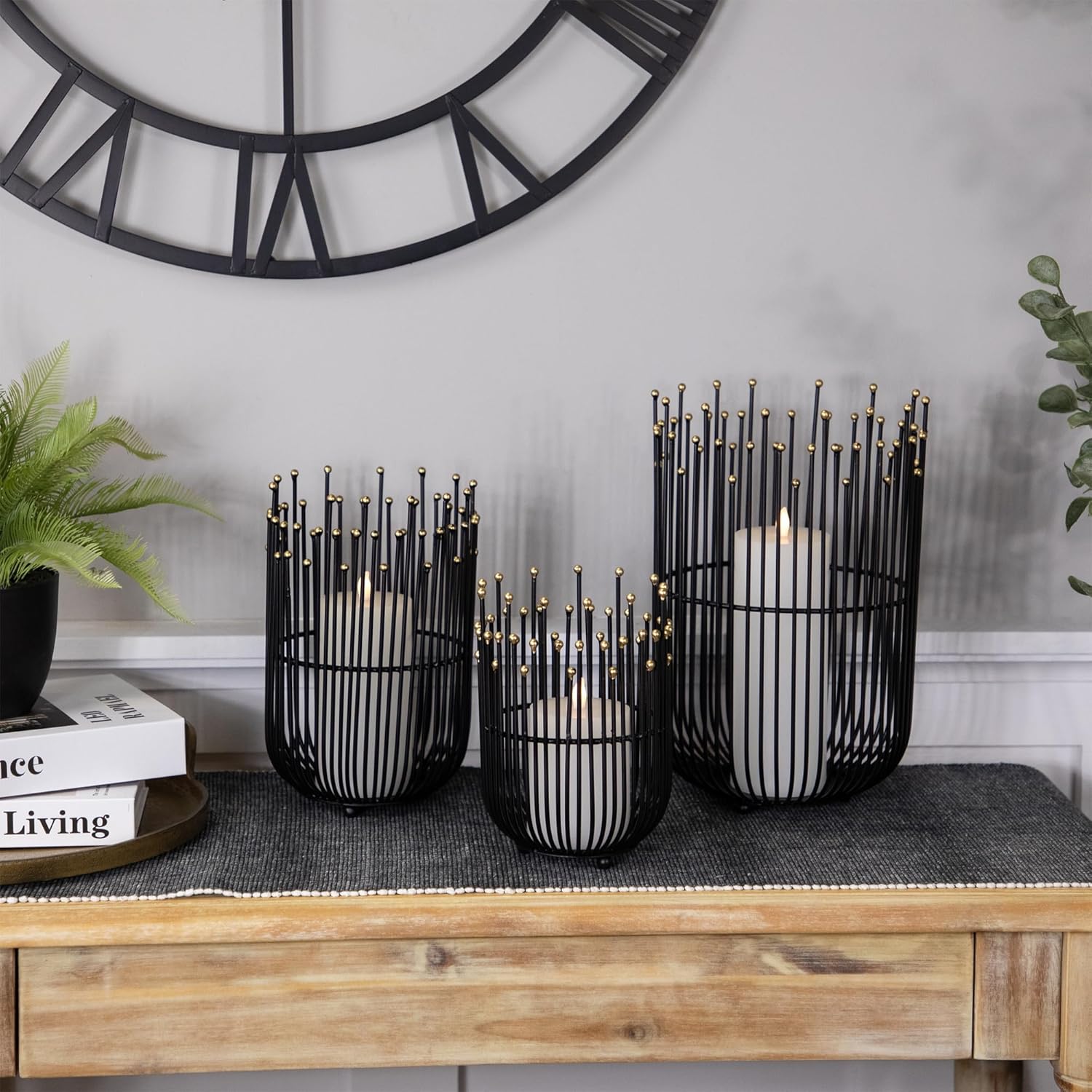 Northlight Medieval Style Iron Candleholders Set of 3
