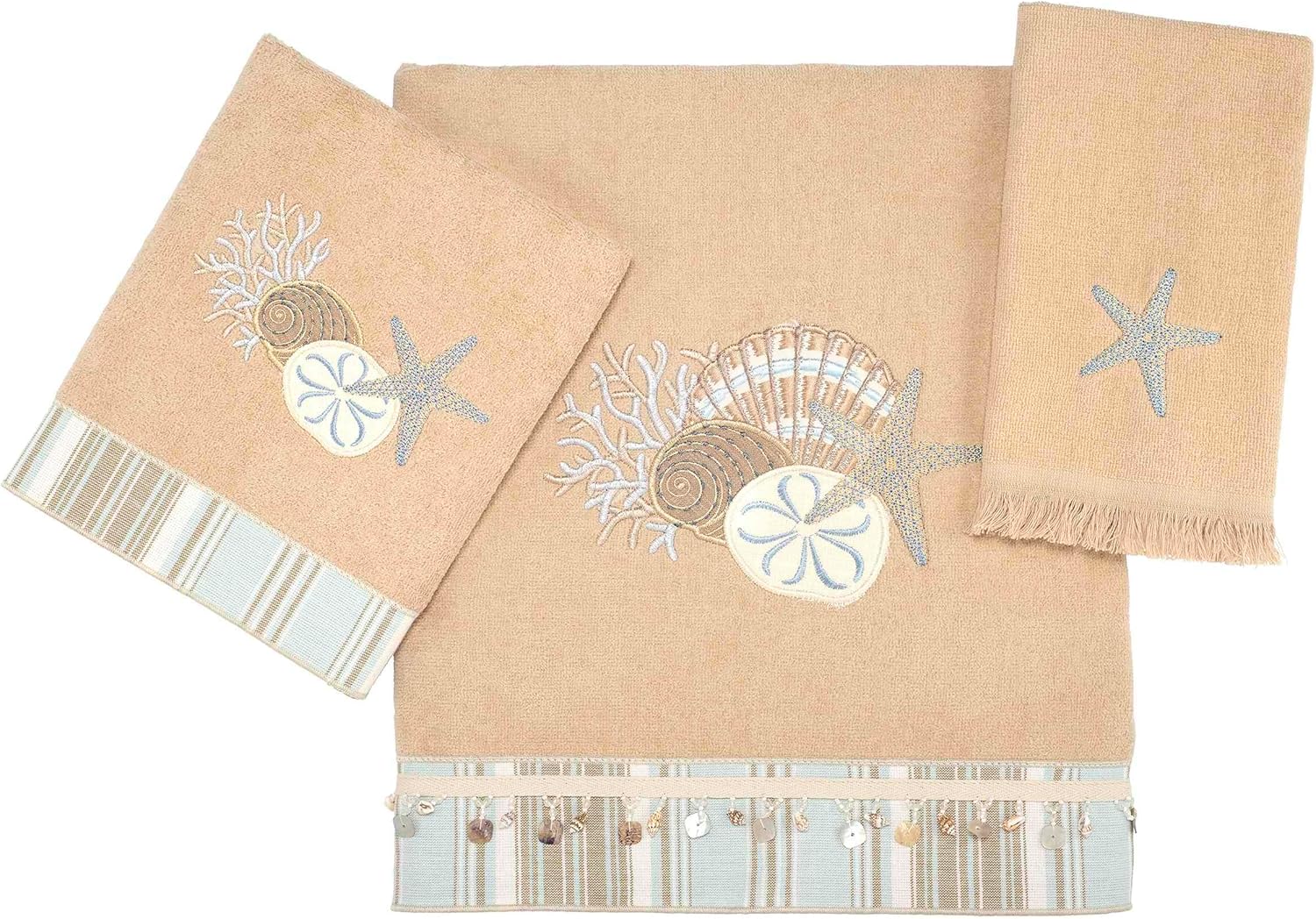 Avanti Linens Fingertip Cotton Towel With Rattan Design