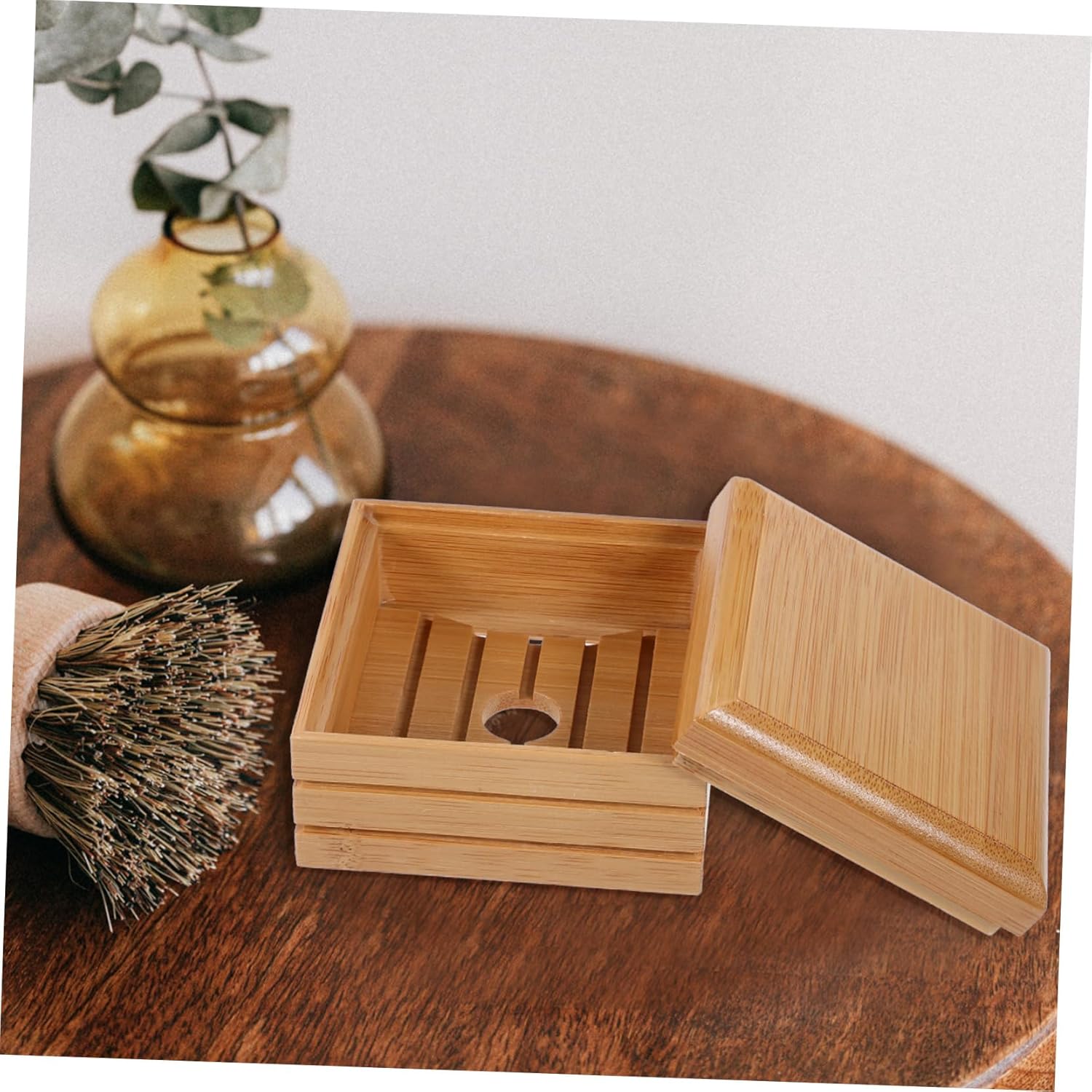 Elegant Wood Soap Dish for Bathroom Kitchen