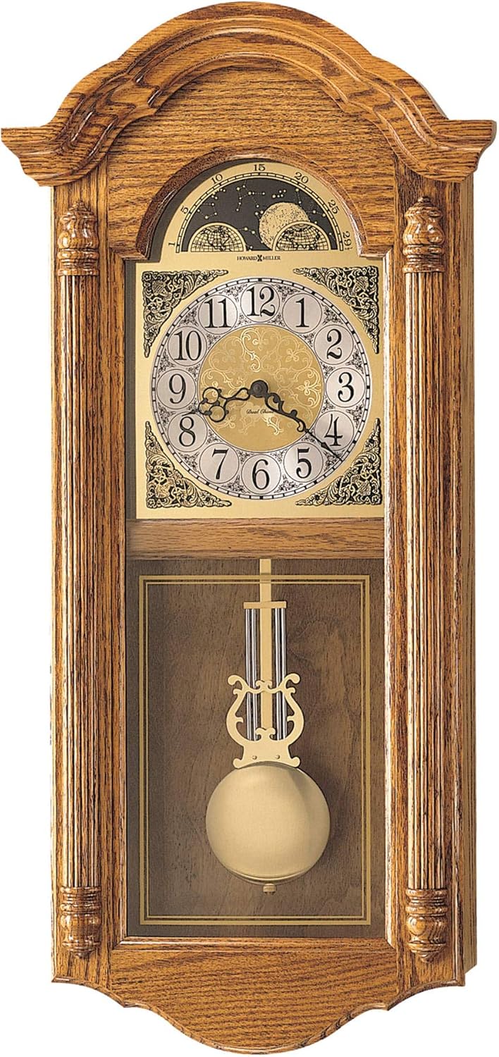 Howard Miller Clay Wall Clock II with Golden Pendulum 1