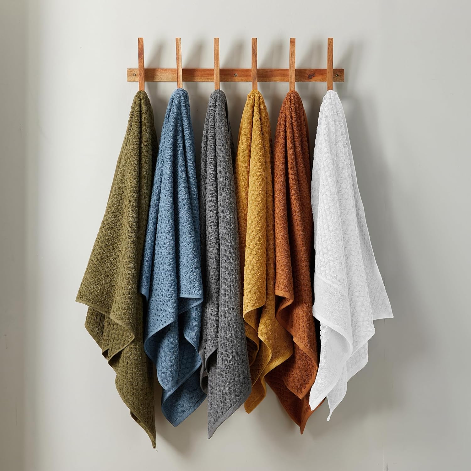 Great Bay Home White Bath Towels 6 Pack 26x16