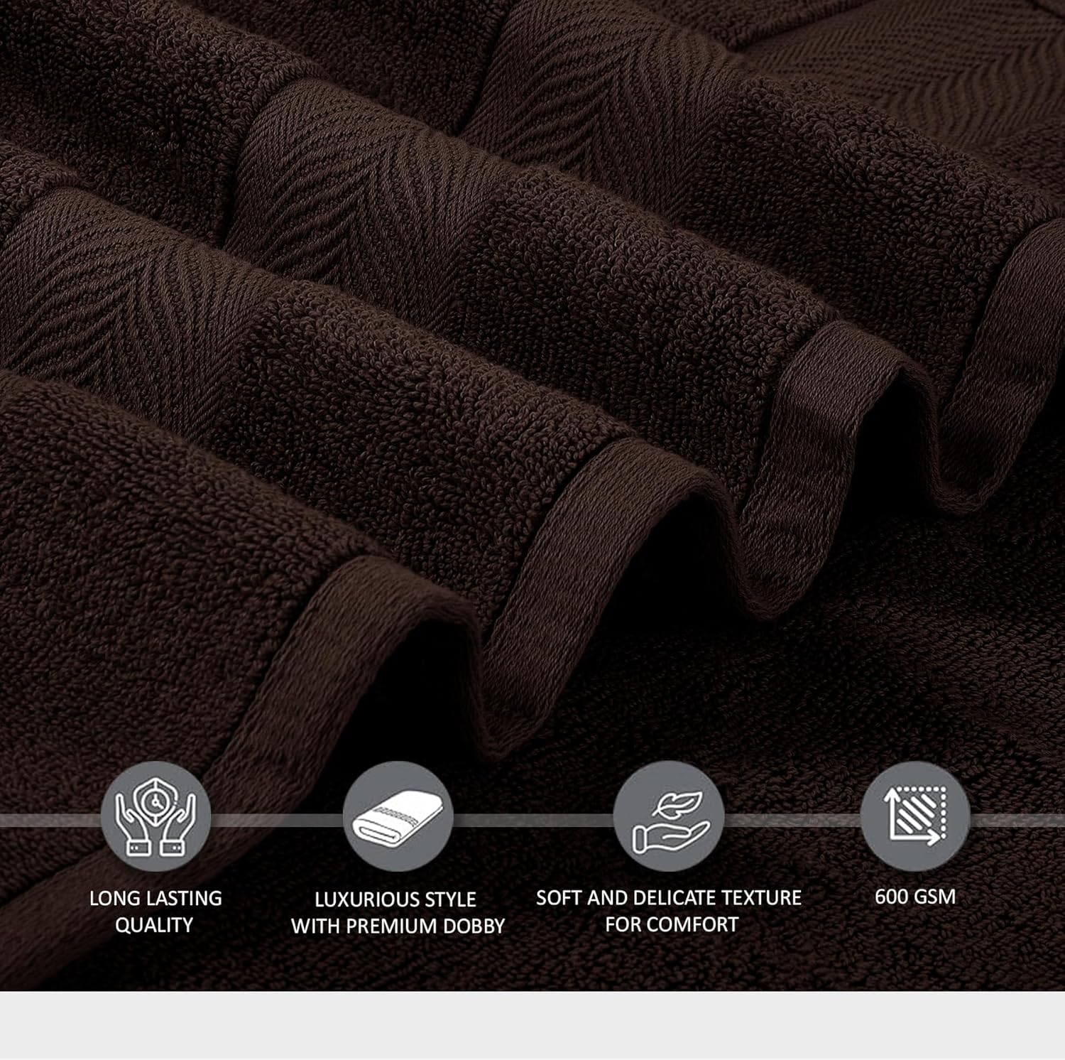 Oakias Premium 8-Piece Towel Set 600 GSM