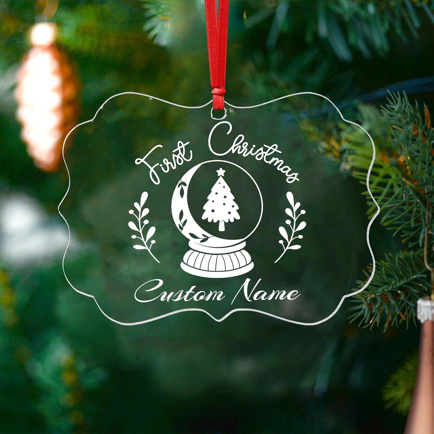 Personalized First Christmas Ornament for Baby Boy Girl 2024