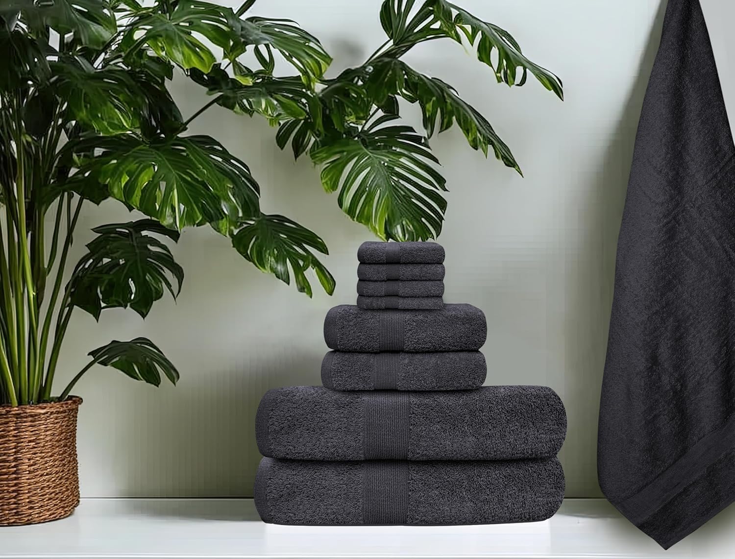 Softolle Luxury 8 Piece Towel Set - Grey 1