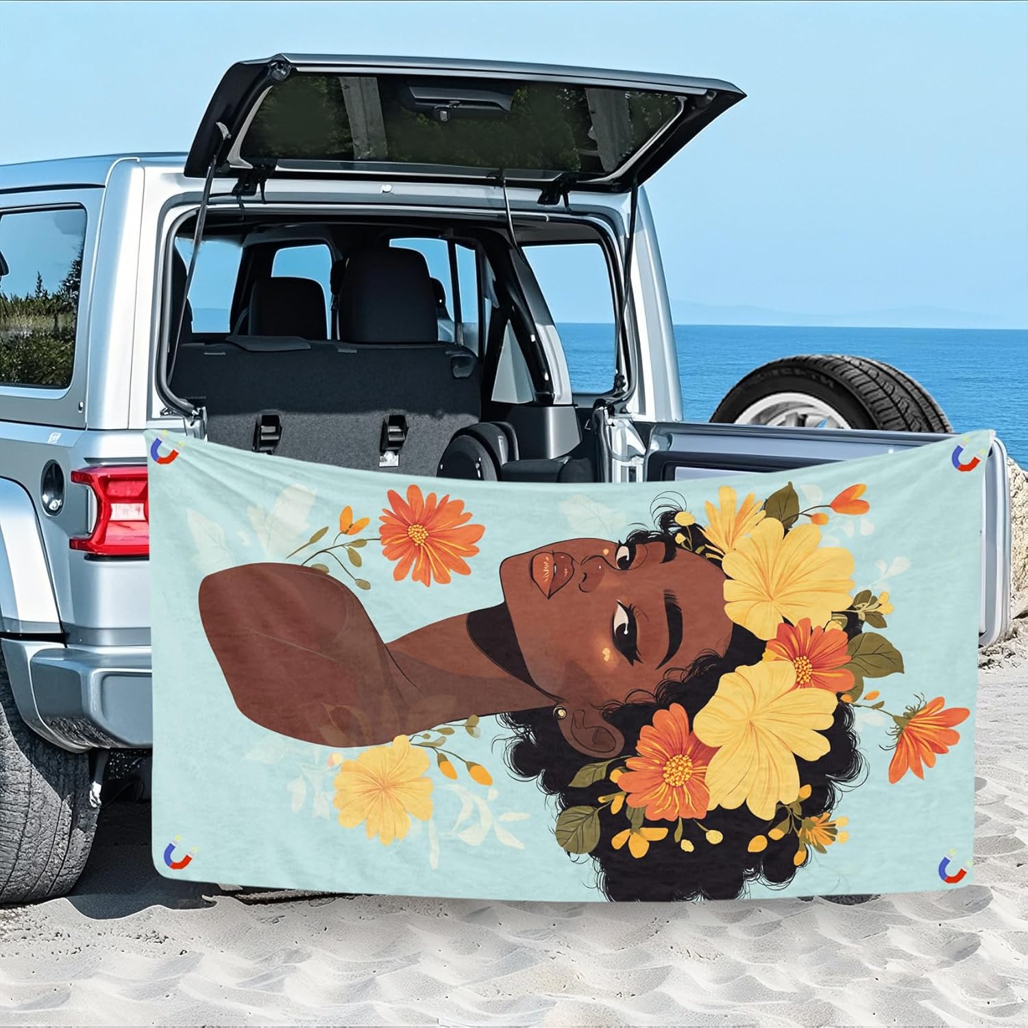 Outdoor Magnetic Bath Towel with Buckle Quick-Dry