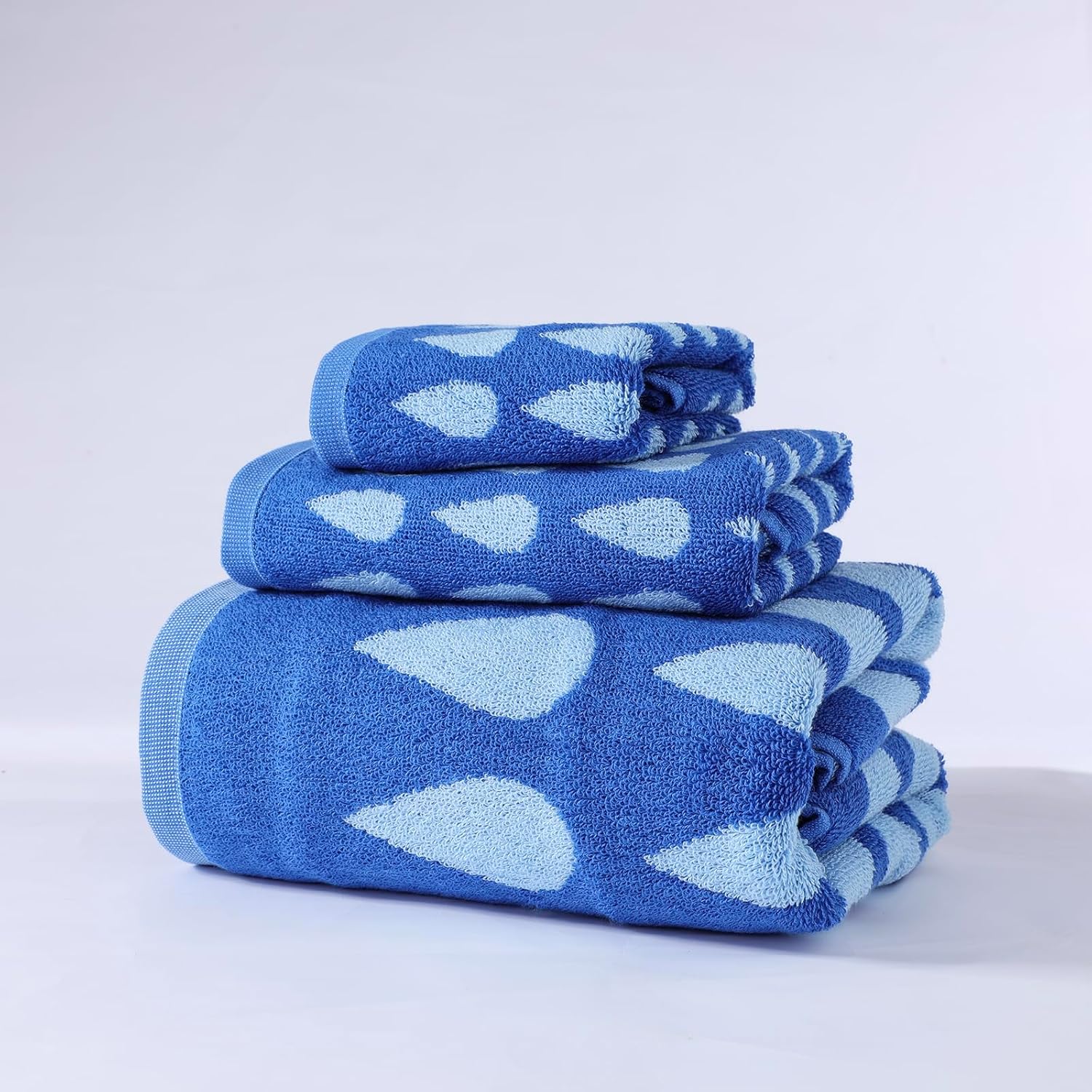 Idorespell Blue Water Droplets Towel Set