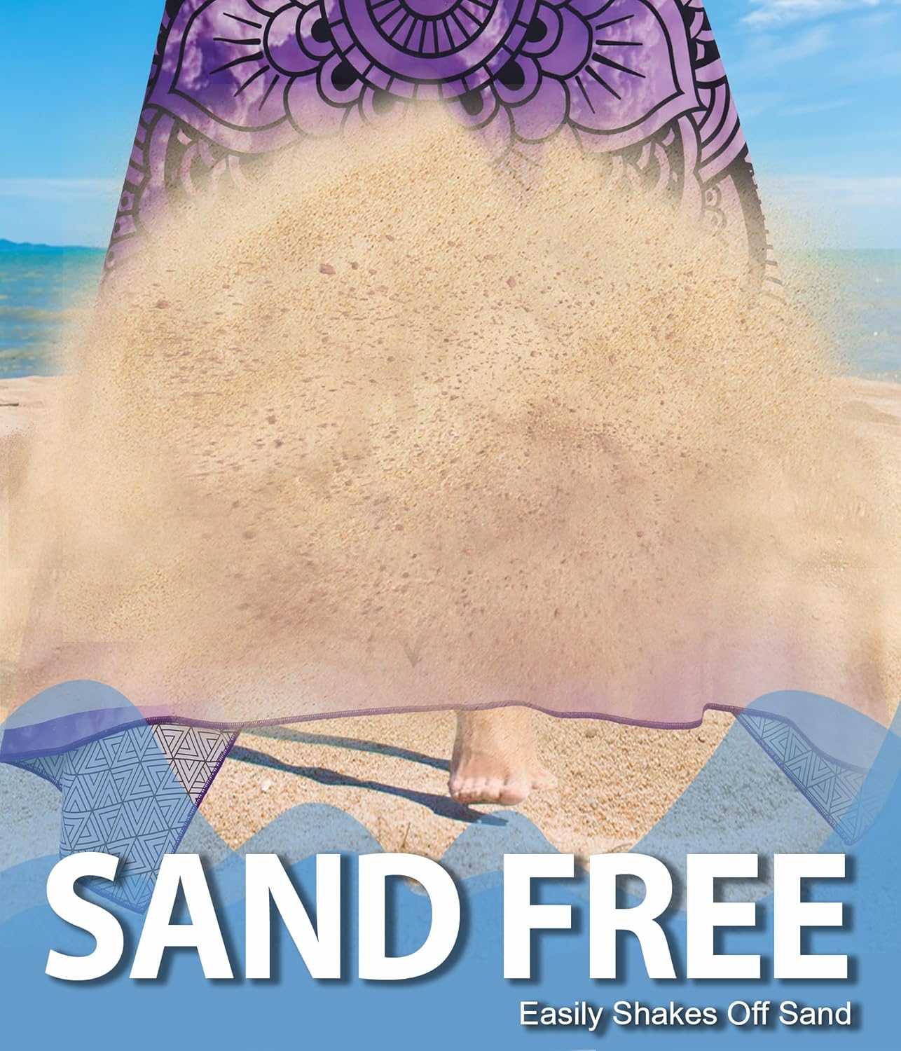 Margelife Microfiber Quick Dry Beach Towel - Oversized X-Large Travel Essential