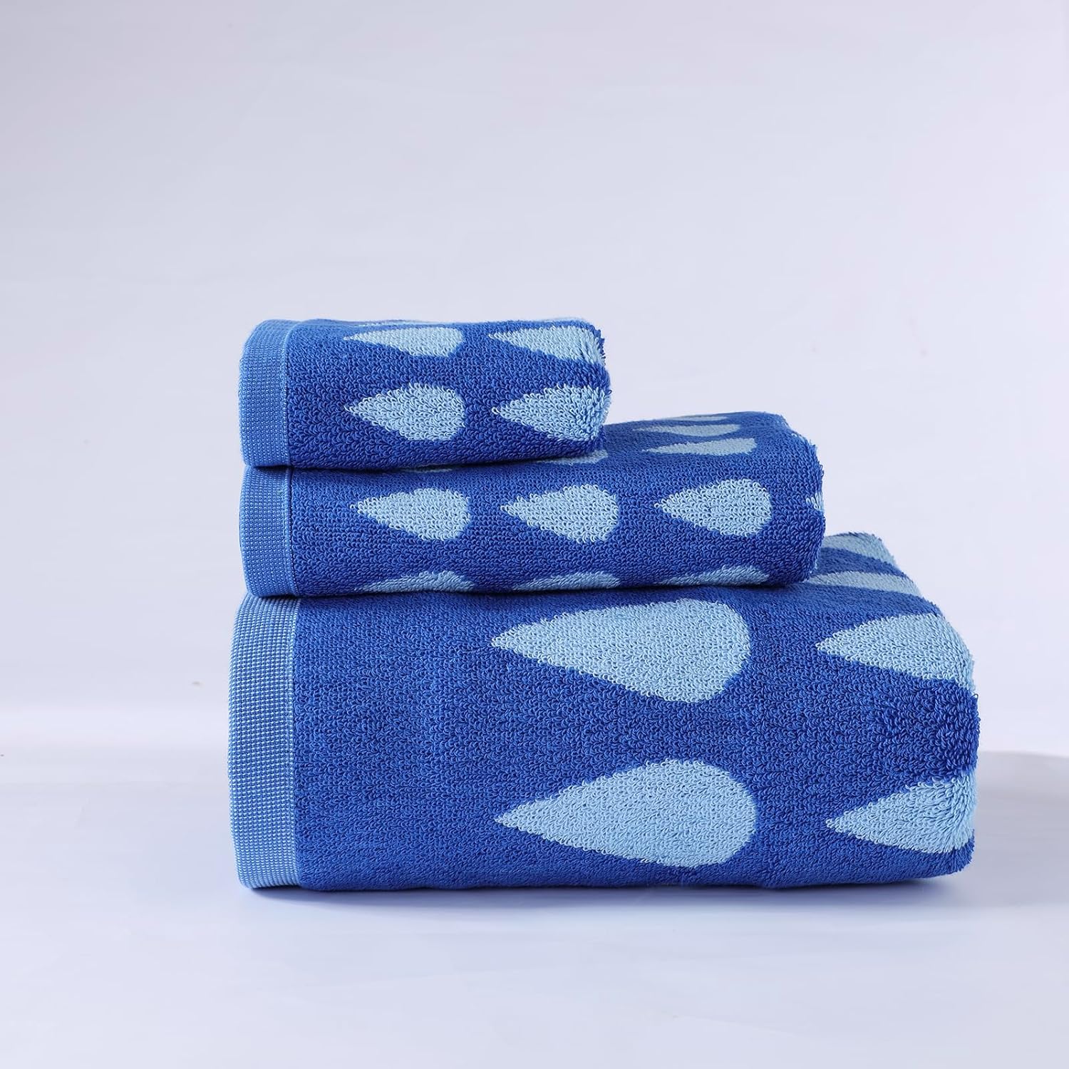 Idorespell Blue Water Droplets Towel Set