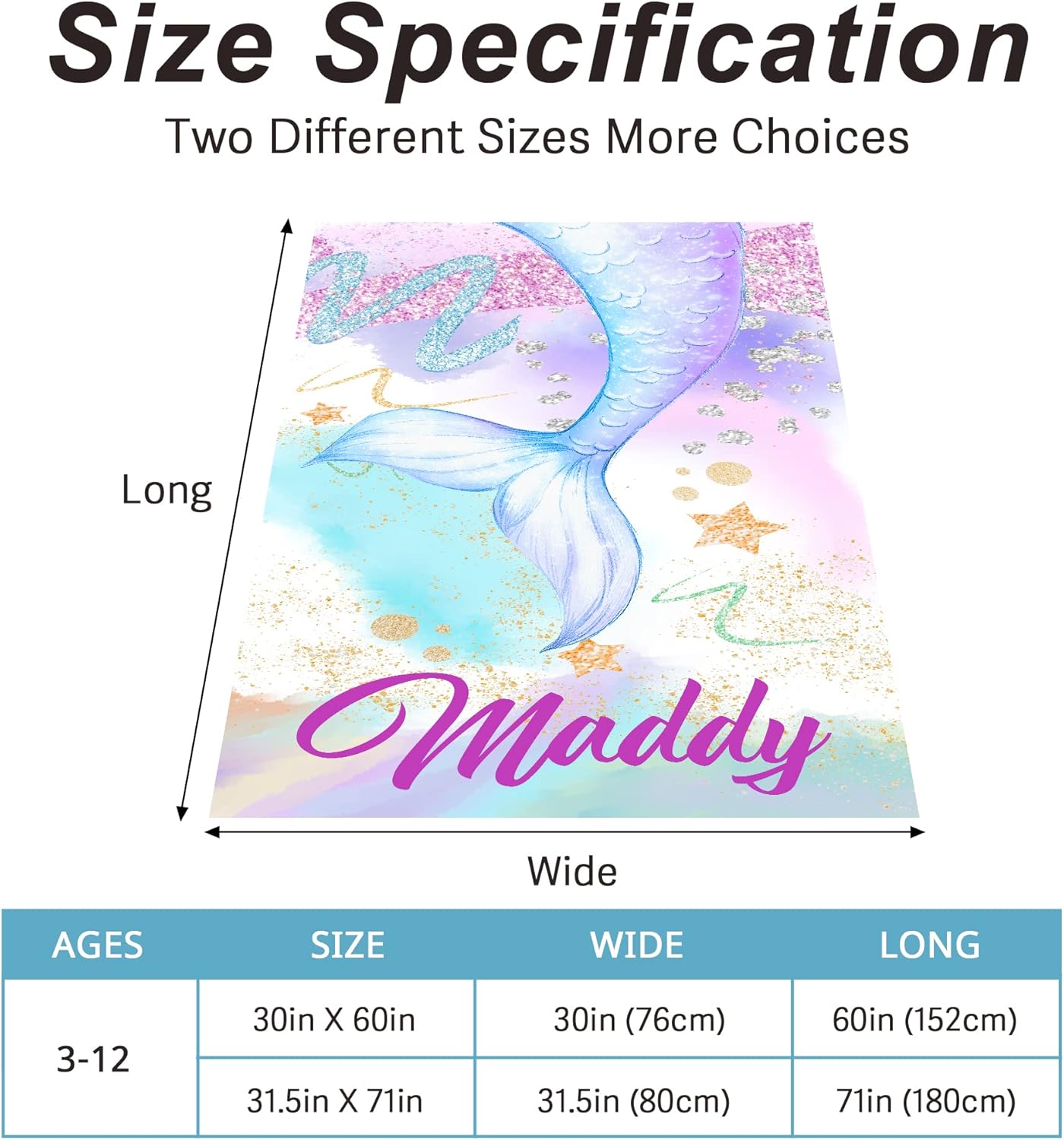 Differ More Mermaid Pink Beach Towel for Kids