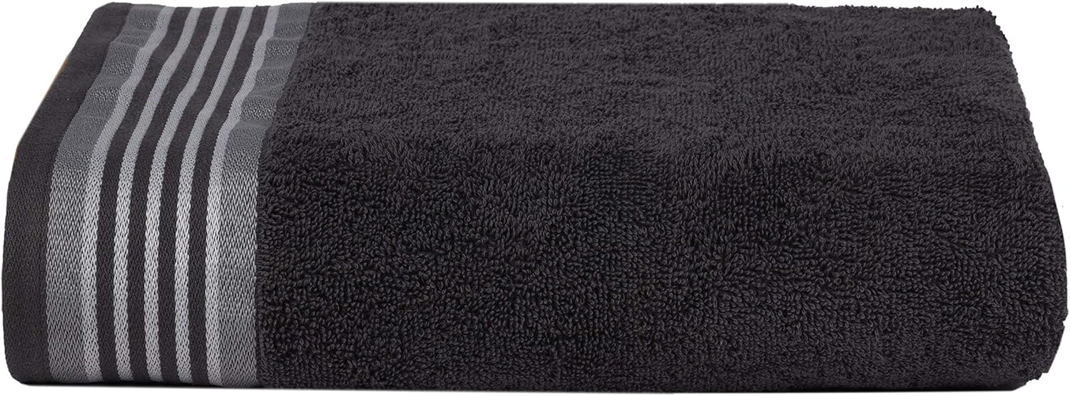 CASA COPENHAGEN He She 6 Piece Towel Set - Silver Grey Dark Grey