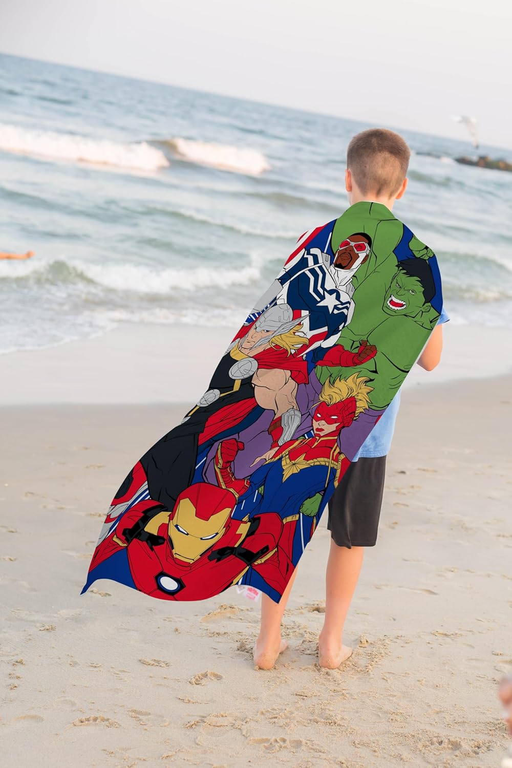 Jay Franco Marvel Avengers Kids Beach Towel - 28x58 Hulk Thor Iron Man