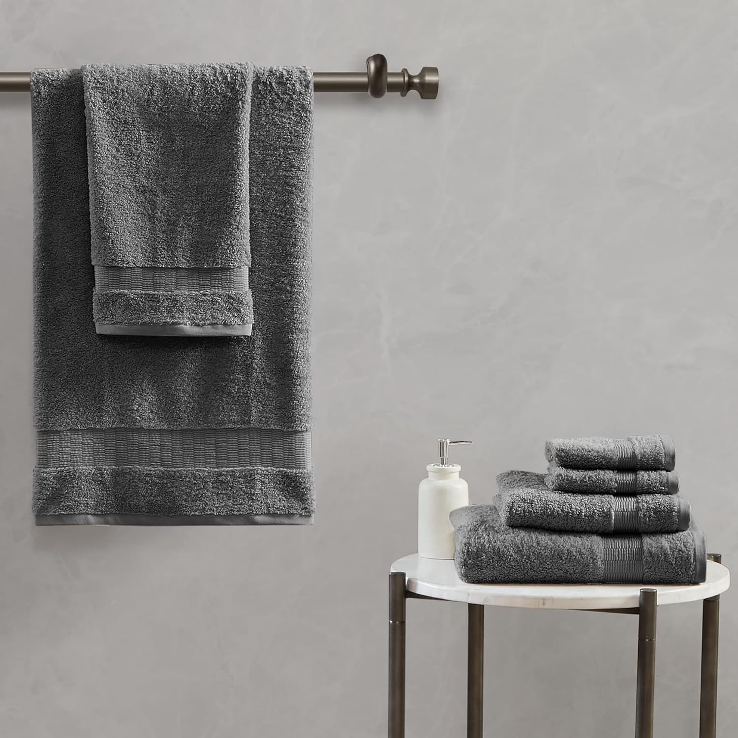 Madison Park Signature Luce 100 Egyptian Cotton Towel Set 6 Piece
