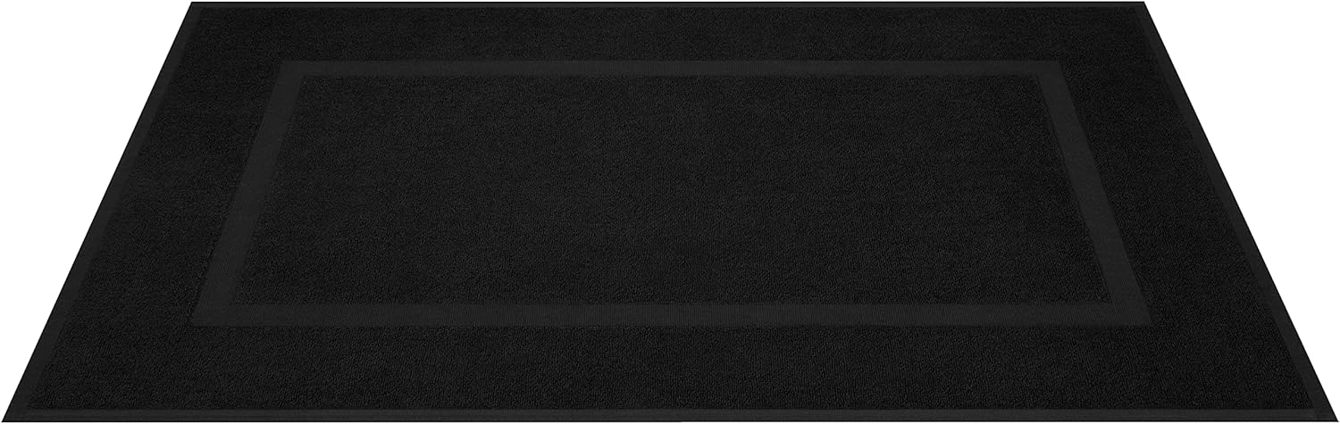 Cotton Paradise 100 Cotton Bath Mats Set of 2 Black