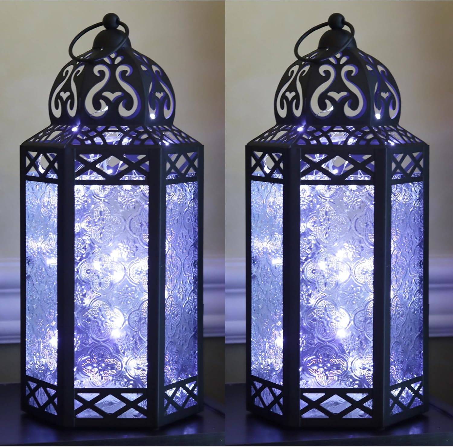 VELA LANTERNS Decorative LED Candle Lanterns Set of 2 1