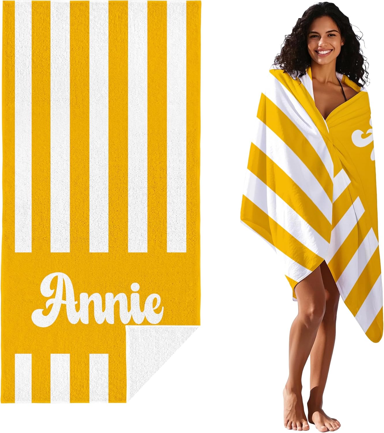 Custom Personalized Beach Towel with Name