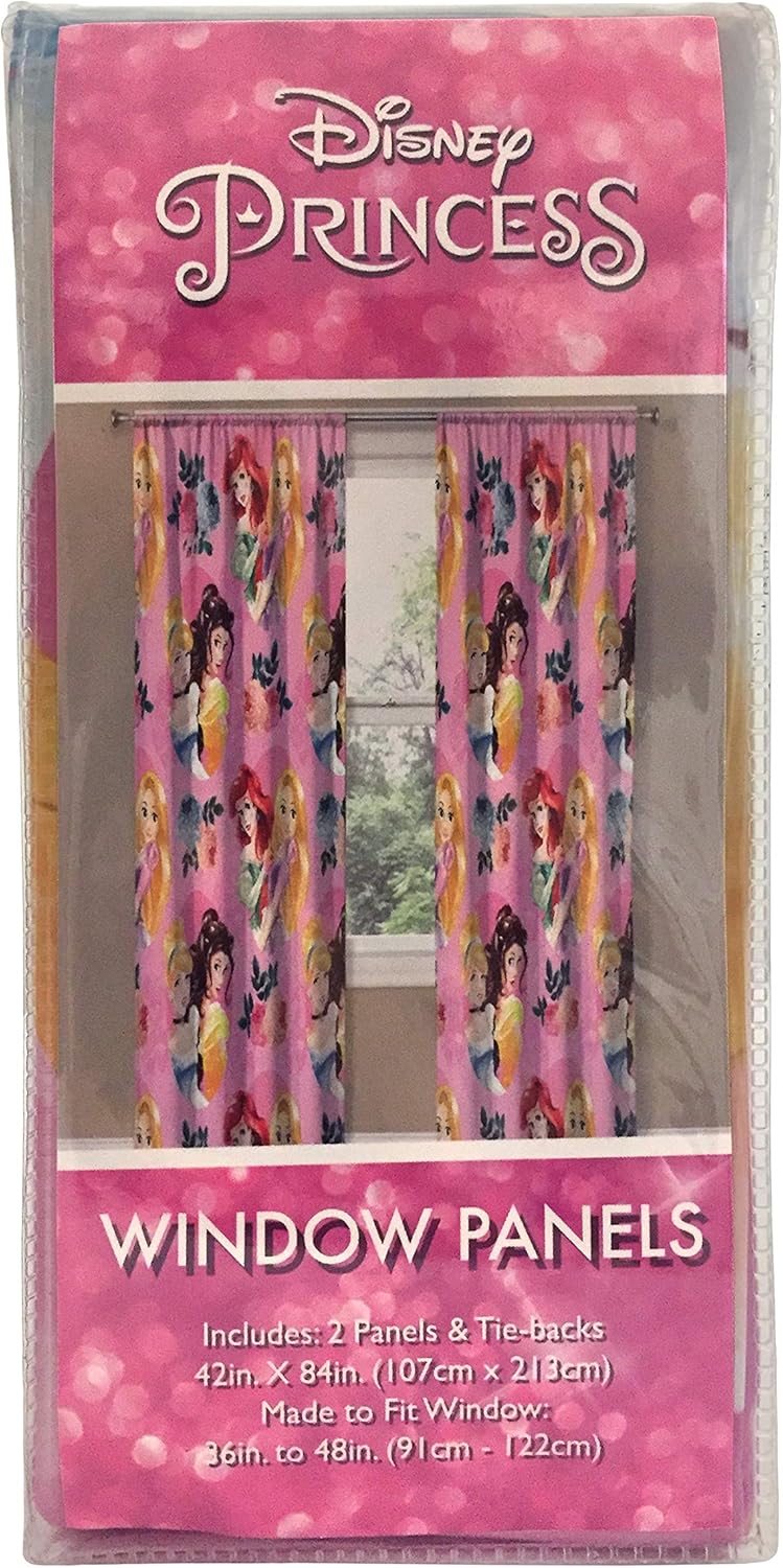 Jay Franco Disney Princess Sassy 84 Drapes 4 Piece Set