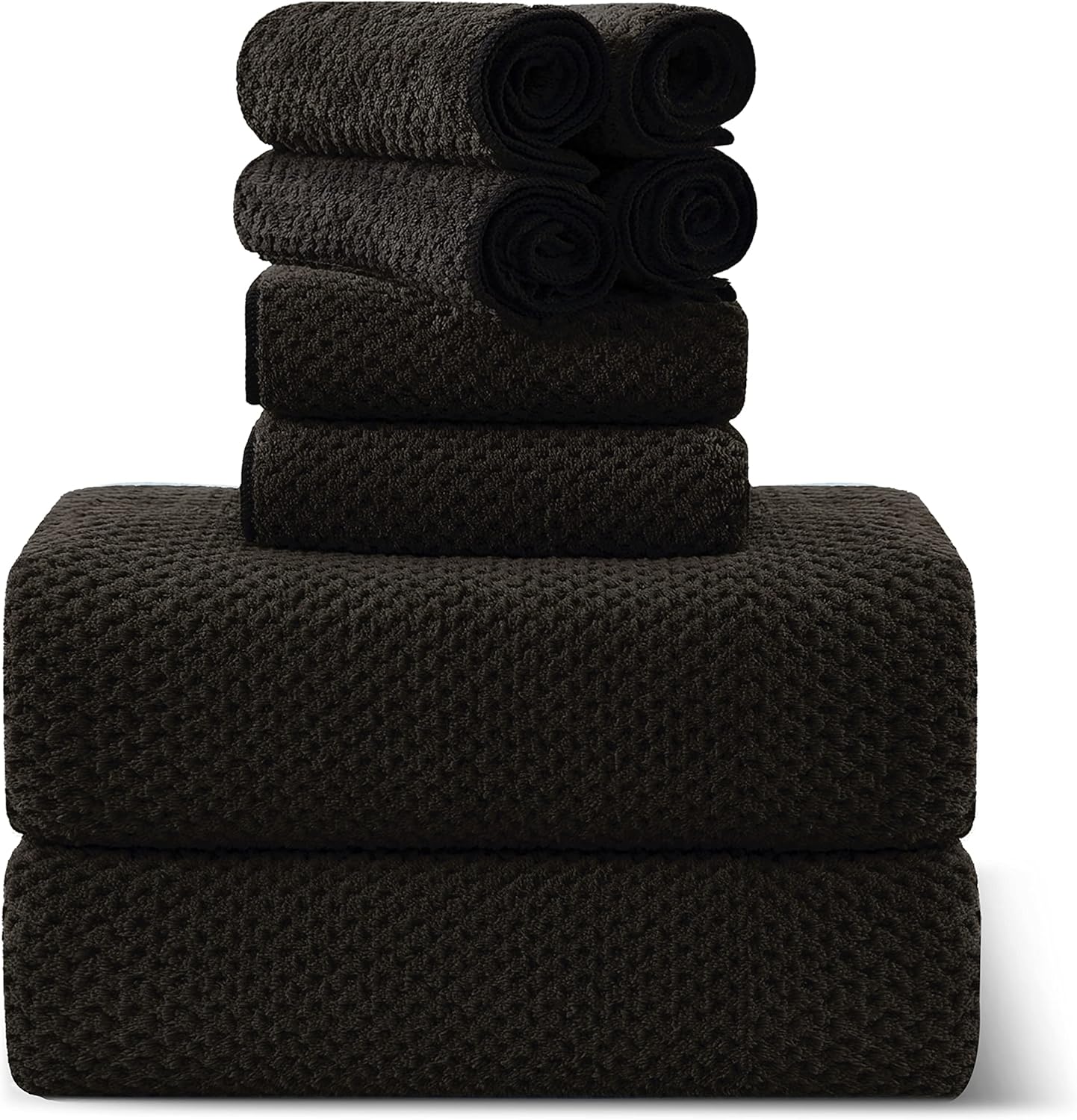 Smuge 8-Piece Brown Bath Towel Set