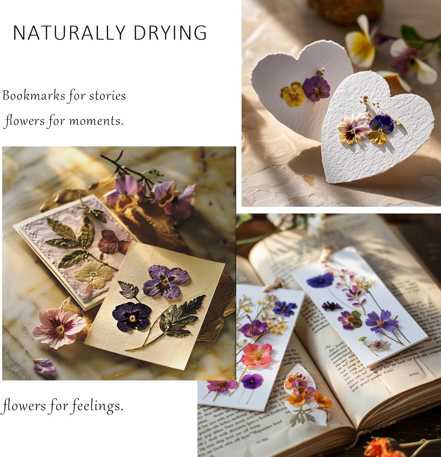 Demorex 134Pcs Dried Flowers Craft Kit