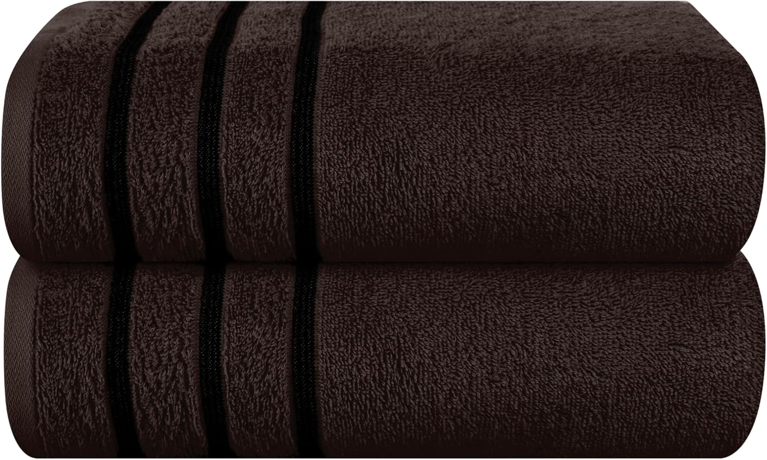 MyOwn Cotton 2 Pack Oversized Bath Towel Set - Chocolate Brown 1
