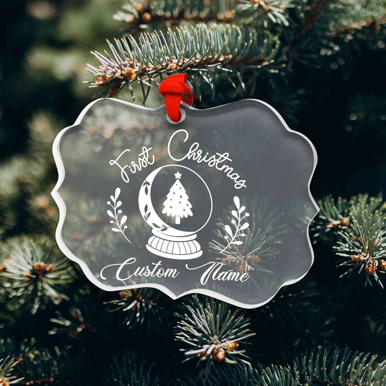 Personalized First Christmas Ornament for Baby Boy Girl 2024