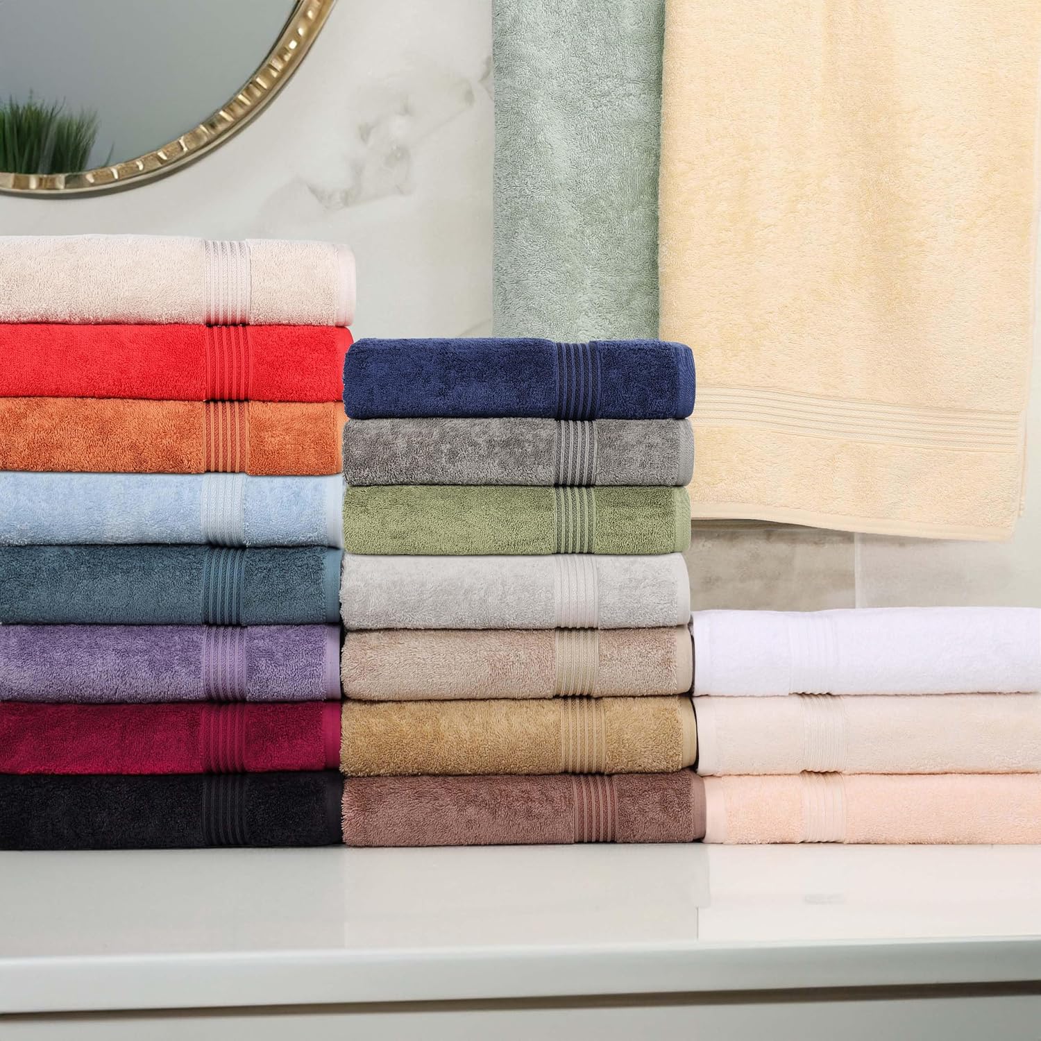 Superior Egyptian Cotton Bath Towel Set Set of 2 White
