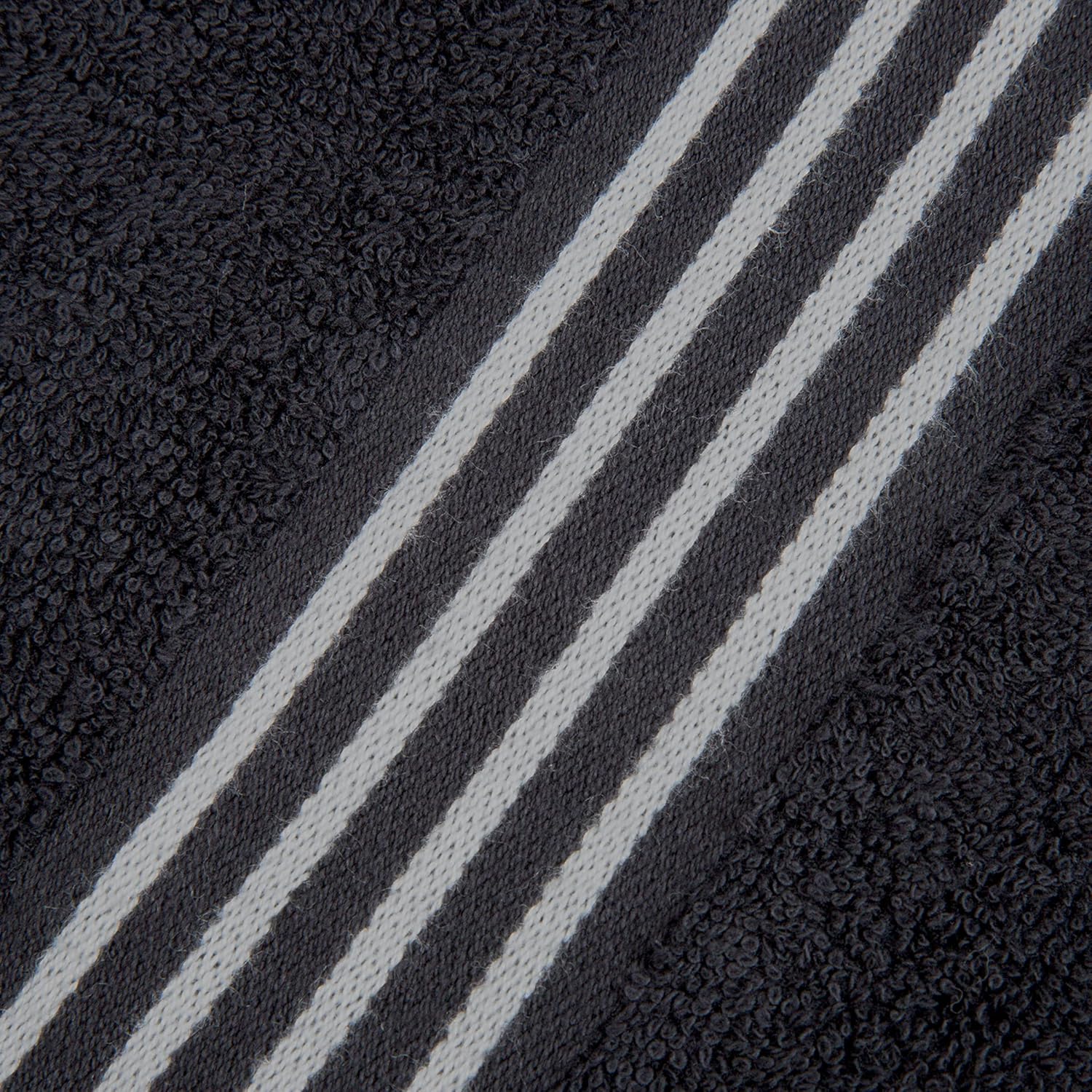 8PC Towel Set - 575GSM 100 Cotton Black Striped