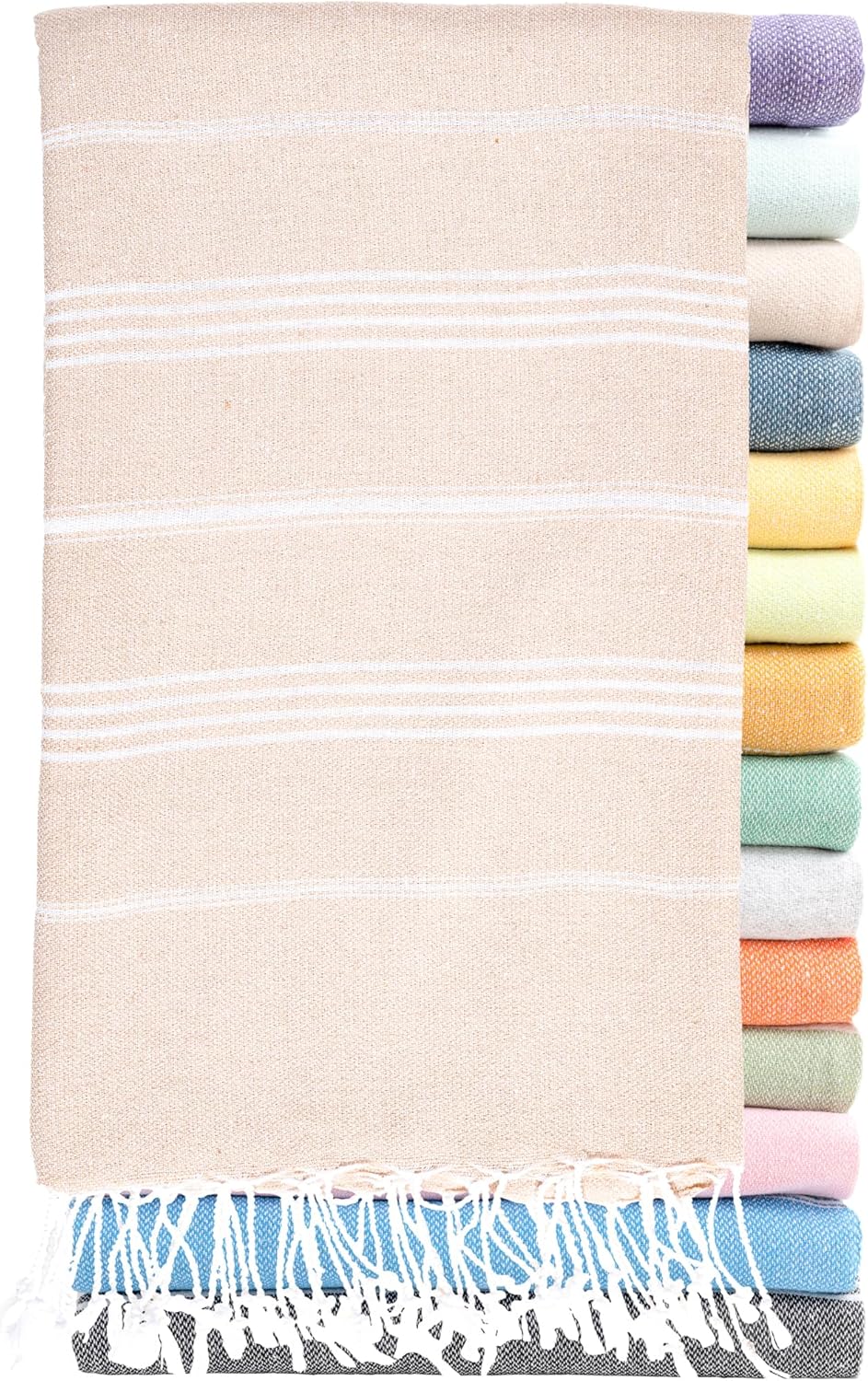 Ray Silver Turkish Beach Towel 100 Cotton 40x71 Quick Dry Oversized