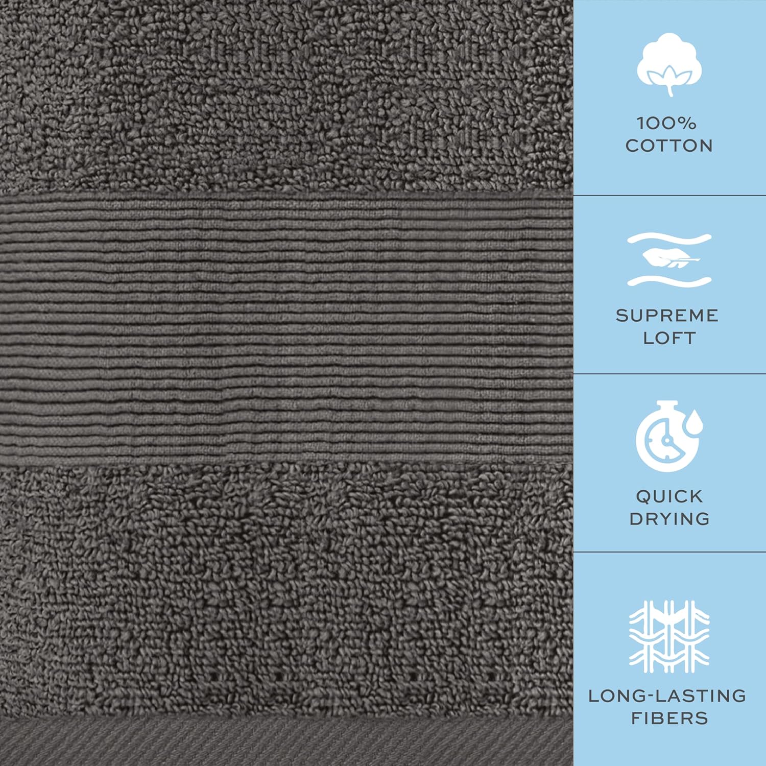 White Classic Resort Collection Soft Bath Towels