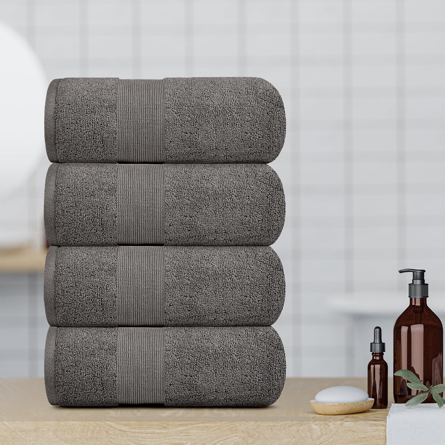 White Classic Resort Collection Soft Bath Towels