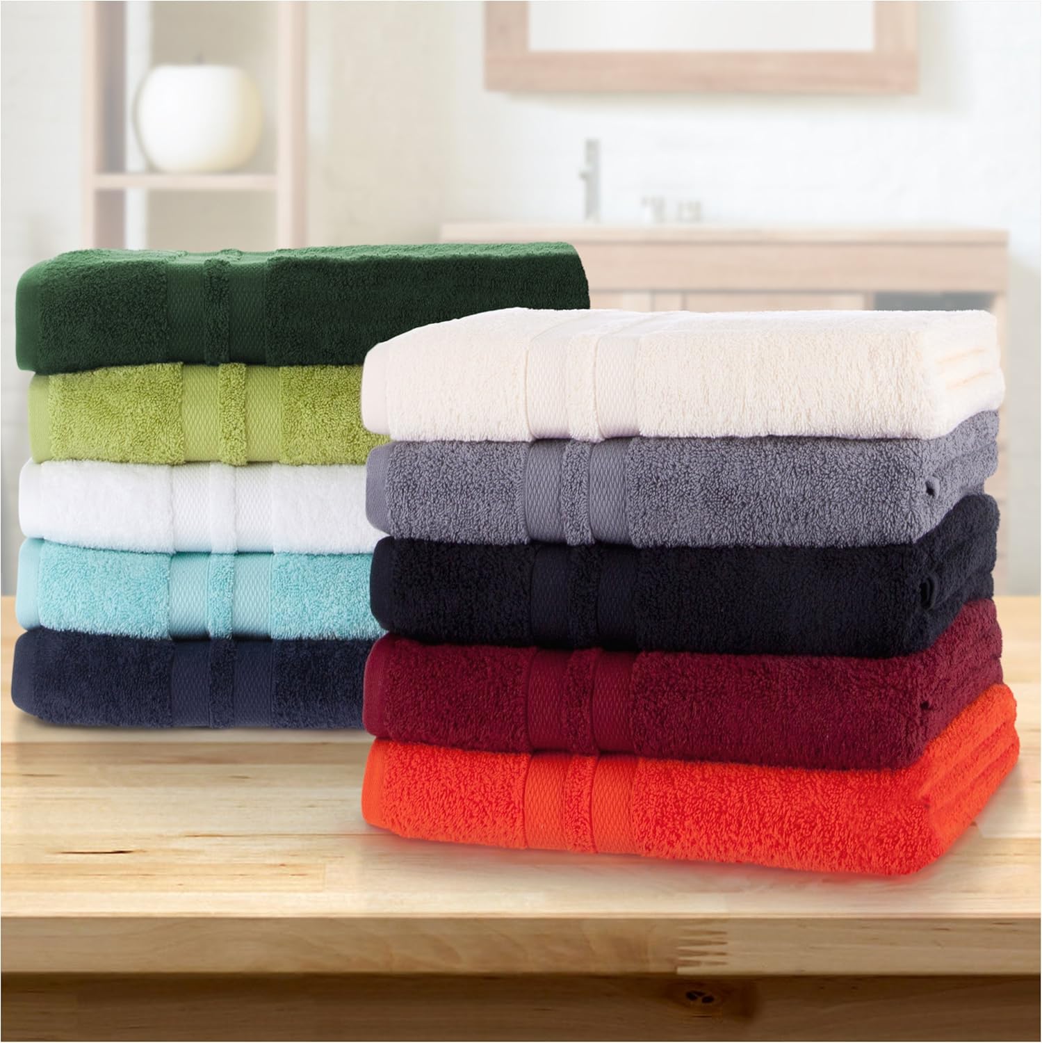 BLUENILEMILLS Ultra-Soft Cotton Towel Set 3 Piece Ivory 1