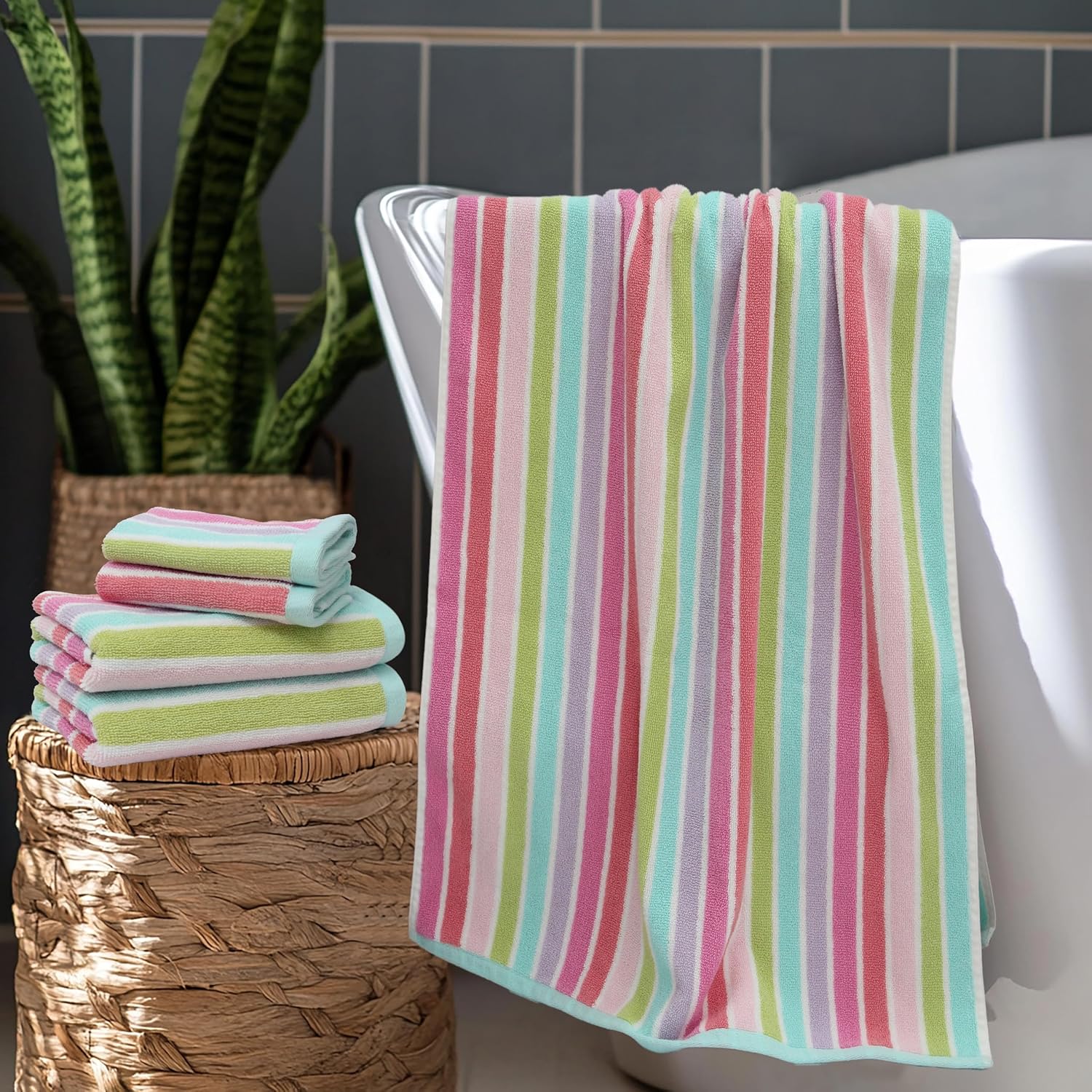 Original Kids 6-Piece Towel Set - Pink Multi