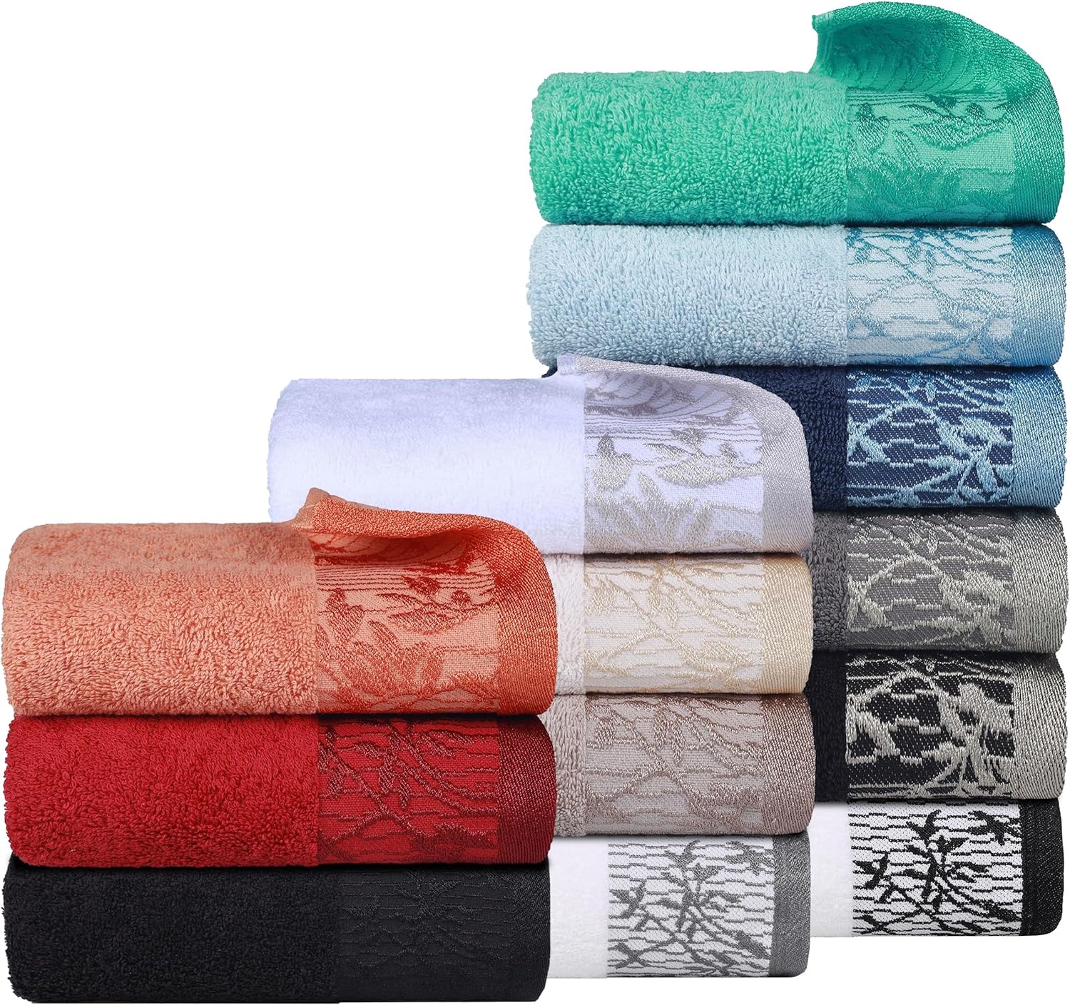 Superior Cotton Bath Towels Set of 2 Wisteria Collection