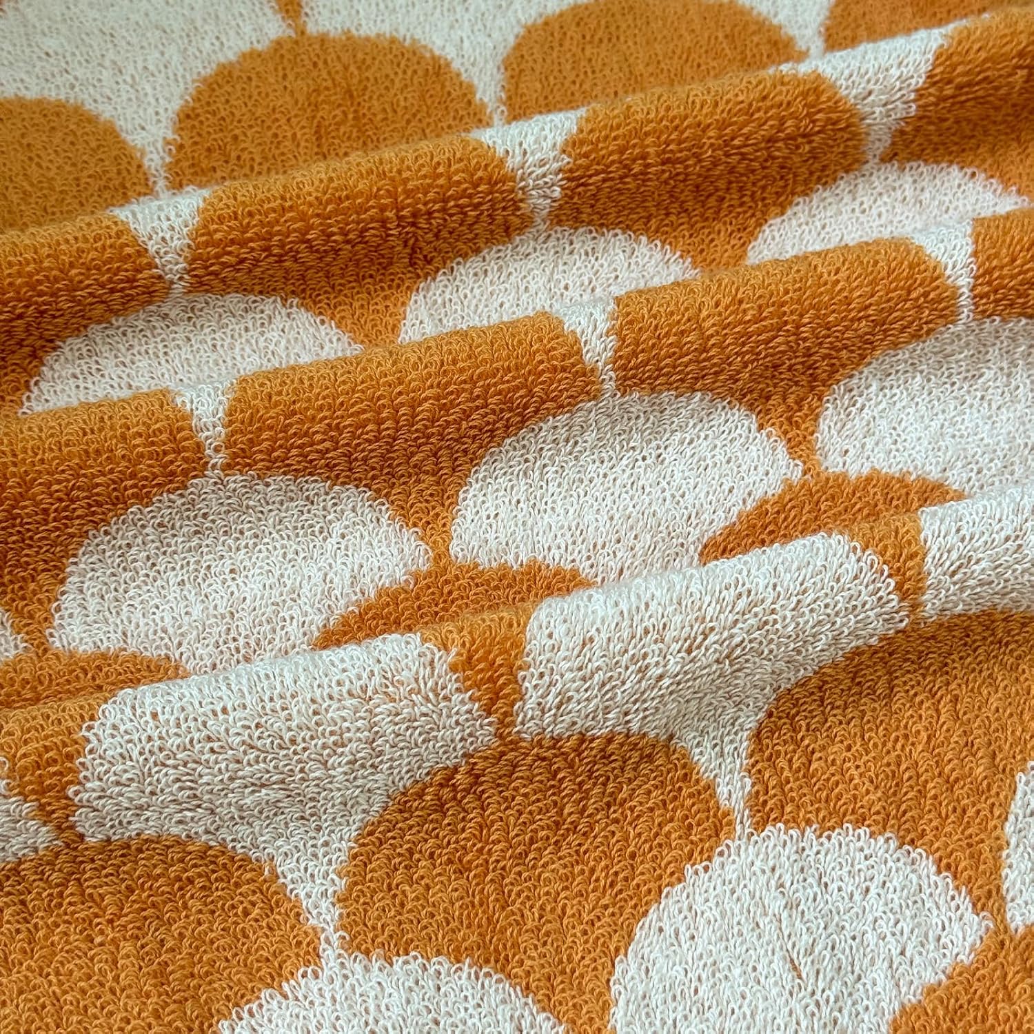 USTIDE Orange Leaf Hand Towels Set 2pcs 134x29inch