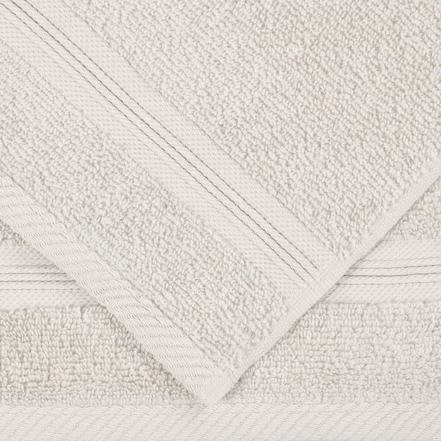 SUPERIOR Cotton Hand Towel Set of 6 Ivory