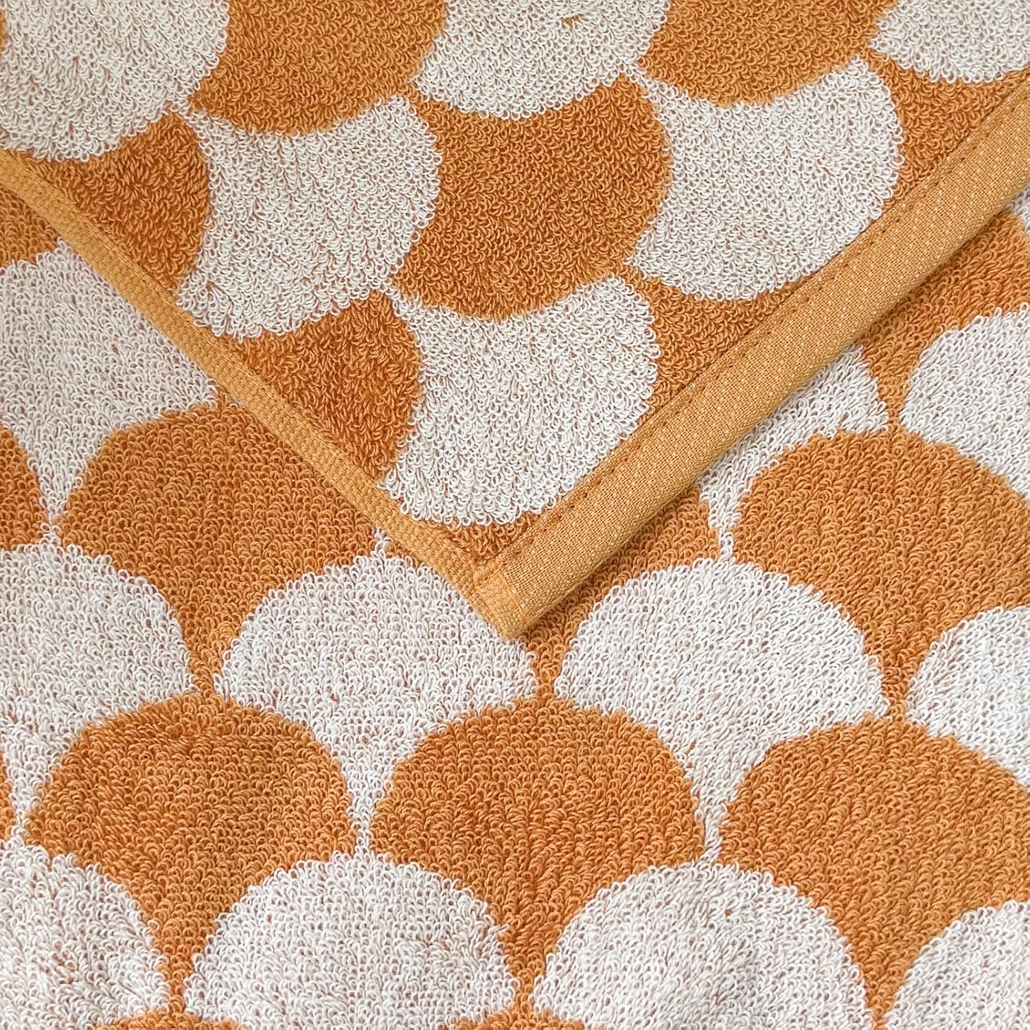 USTIDE Orange Leaf Hand Towels Set 2pcs 134x29inch