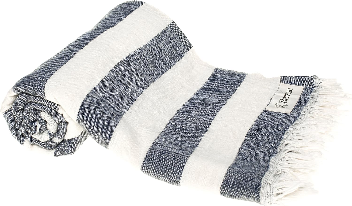 Bersuse Dark Blue Turkish Towel Set of 3