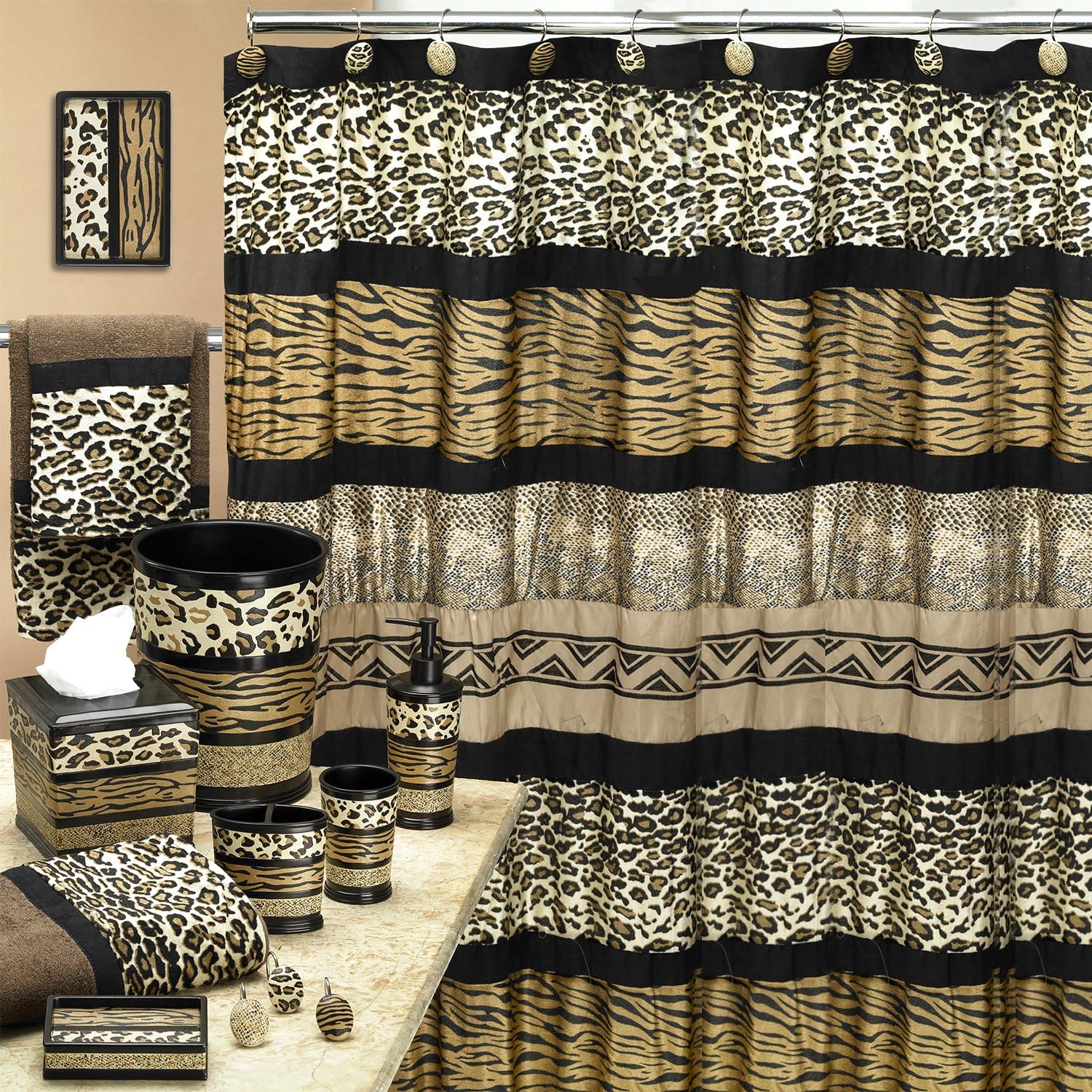 Popular Bath Jezella 3-Piece Animal Print Towel Set