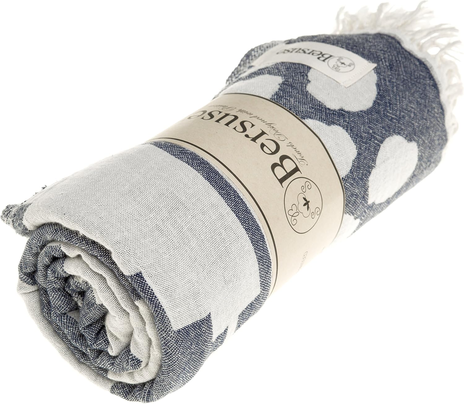 Bersuse 100 Cotton Turkish Towel Set of 3 1
