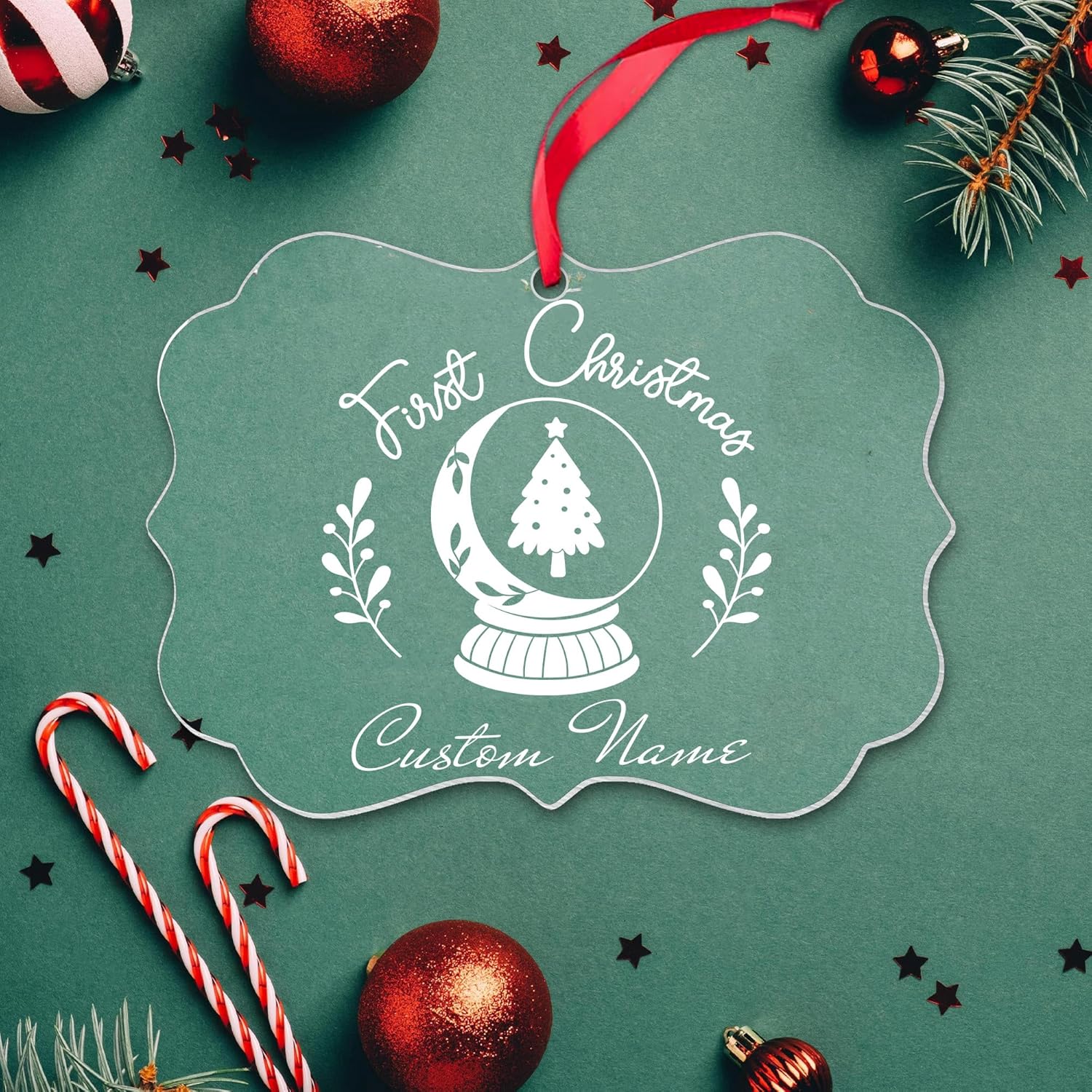 Personalized First Christmas Ornament for Baby Boy Girl 2024