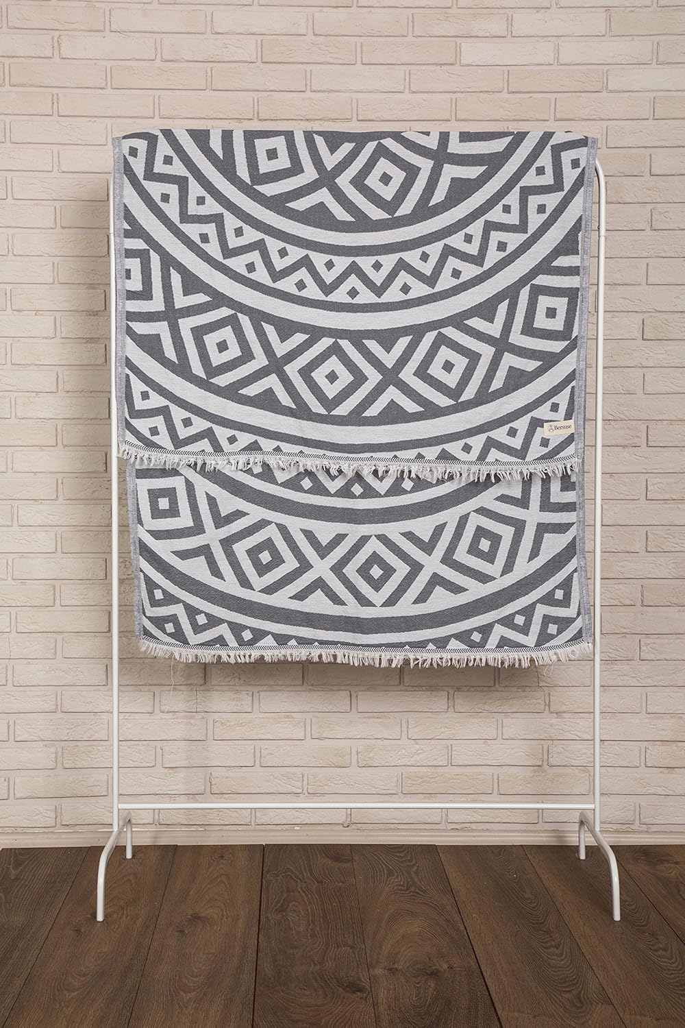 Bersuse 100 Cotton Turkish Beach Towel Set of 6 1