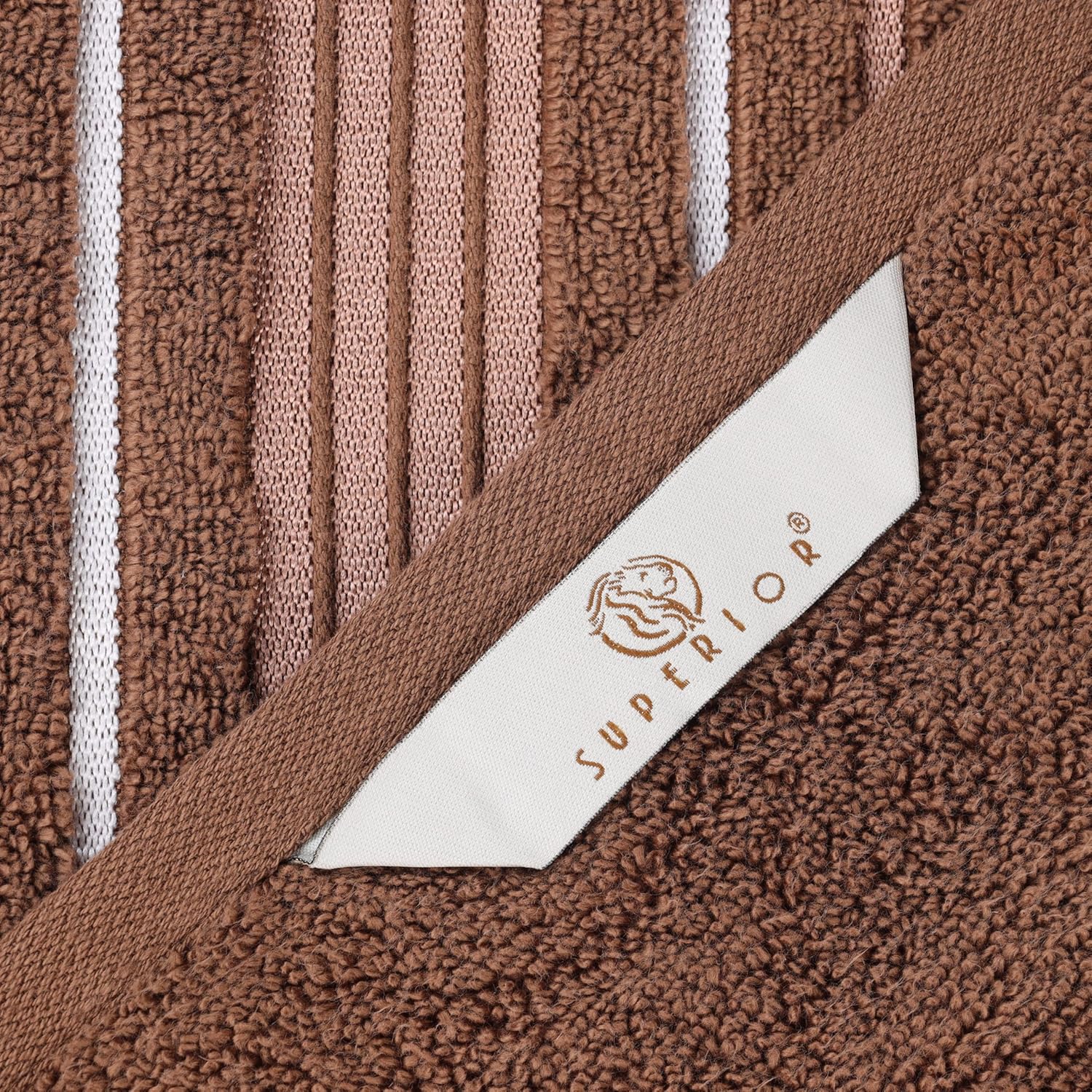 Superior Cotton 6-Piece Floral Towel Set - Chocolate