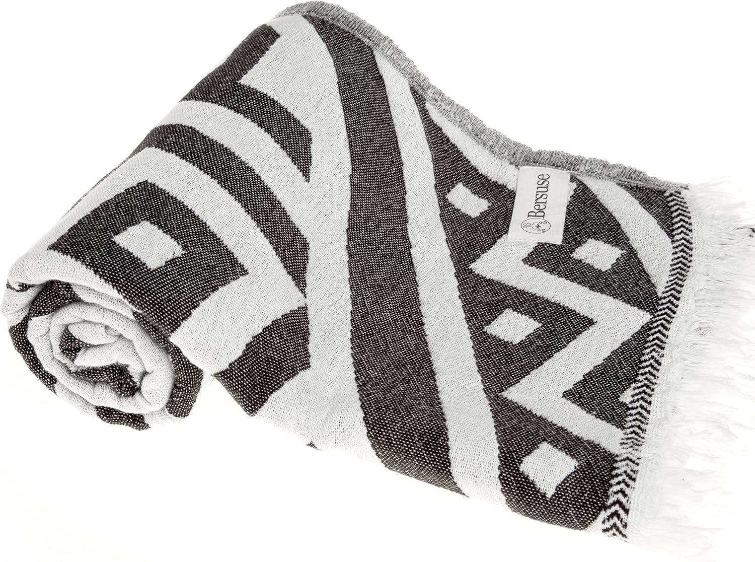 Bersuse 100 Cotton Turkish Beach Towel Set of 6