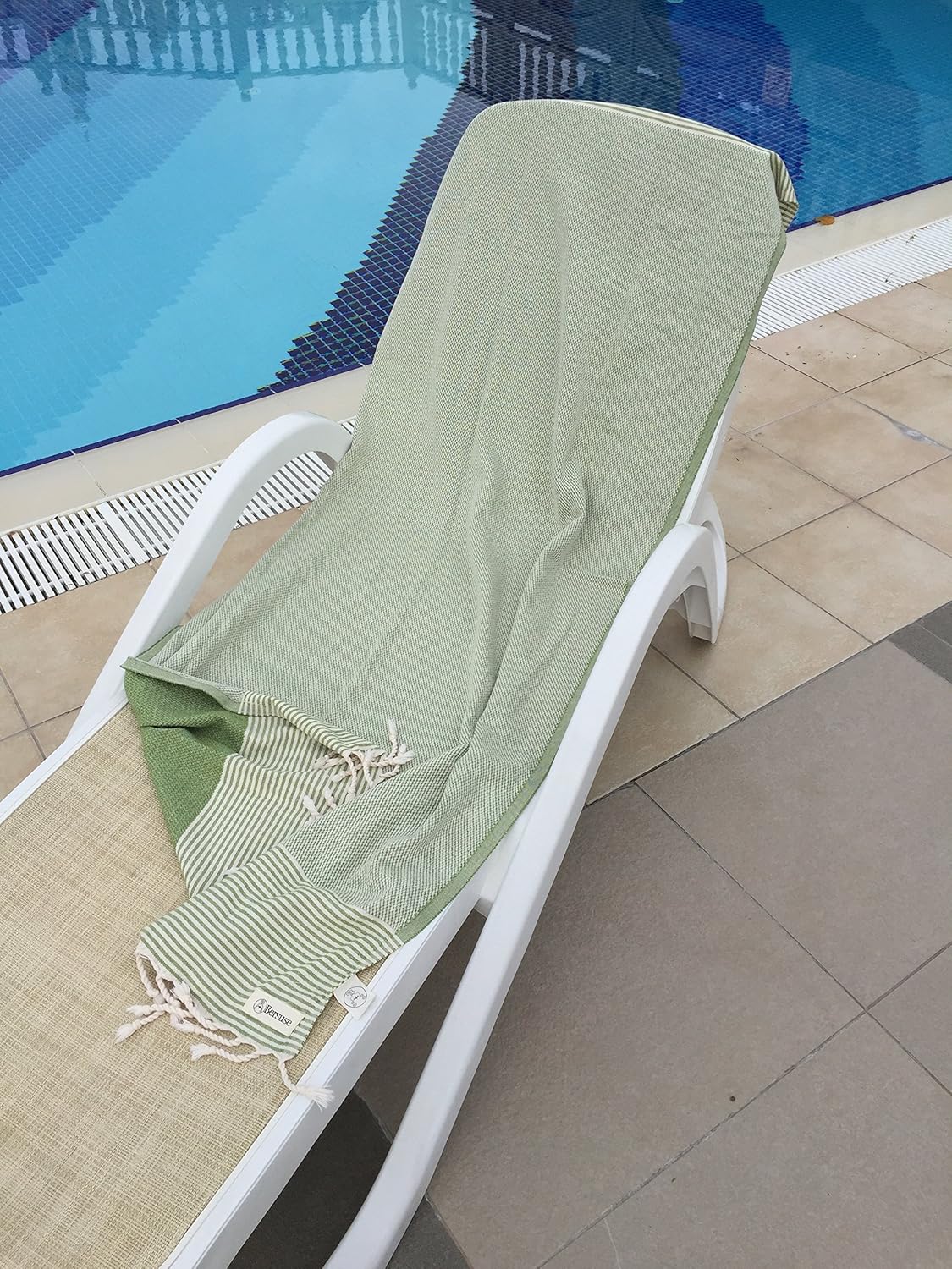 Bersuse 100 Cotton Biarritz Towel Set of 3 - Olive Green