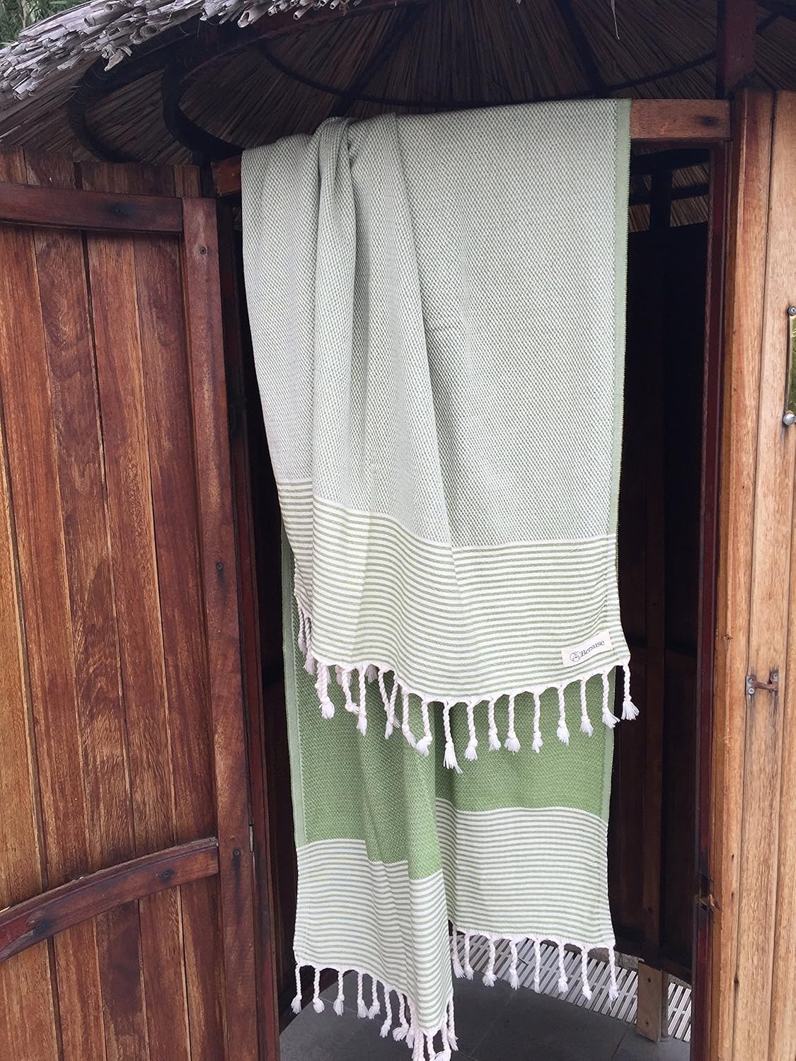 Bersuse 100 Cotton Biarritz Towel Set of 3 - Olive Green