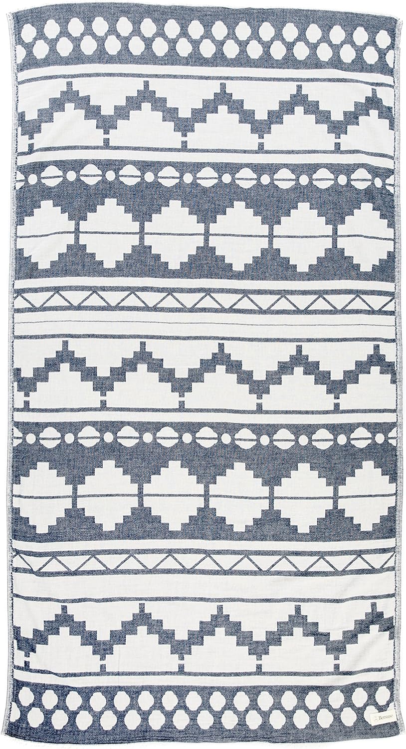 Bersuse 100 Cotton Turkish Towel Set of 3 1