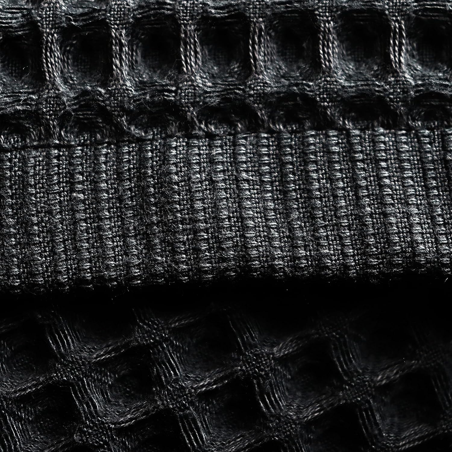 Luxury Waffle Towel Set 4 pcs Black